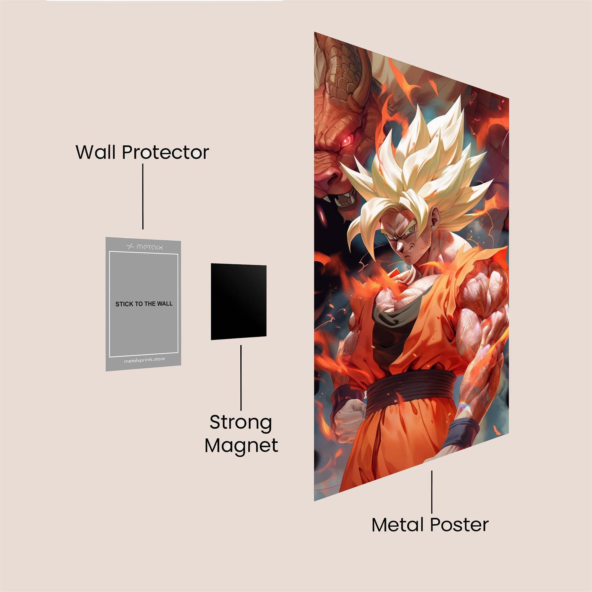 Goku Inferno Safe Wall Magnetic / M