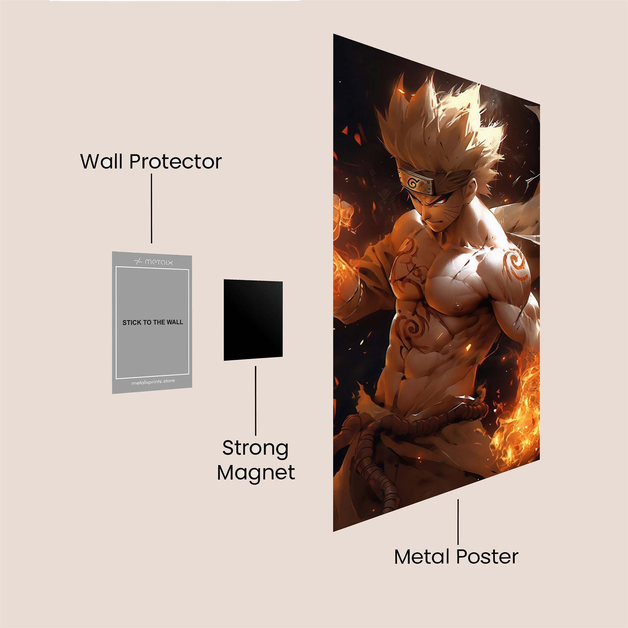 Flame Fury Safe Wall Magnetic / M