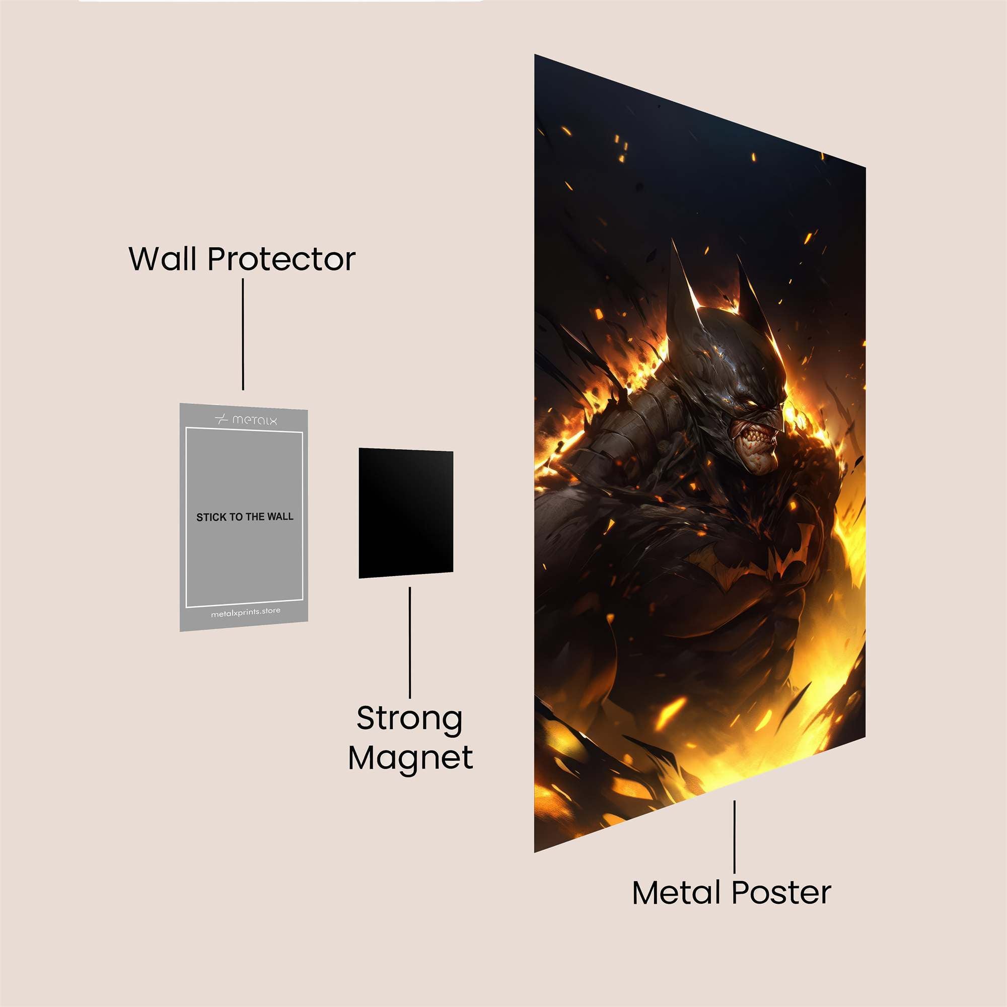 Batman's Fury Safe Wall Magnetic / M