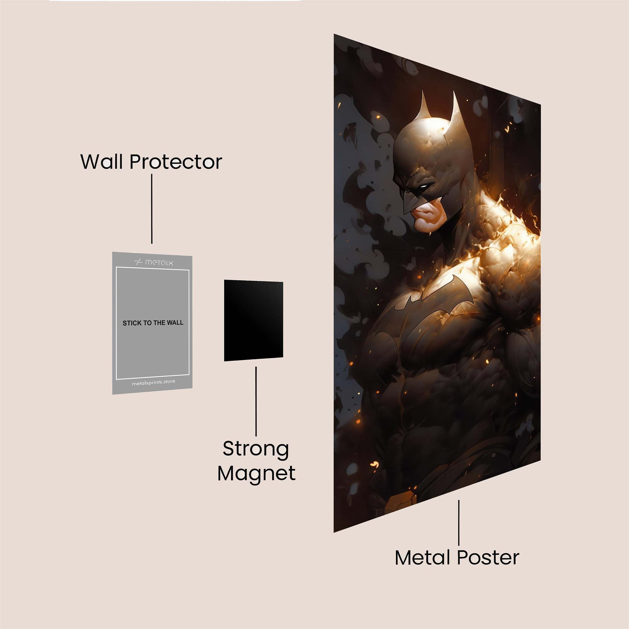 Batman Blaze Safe Wall Magnetic / M