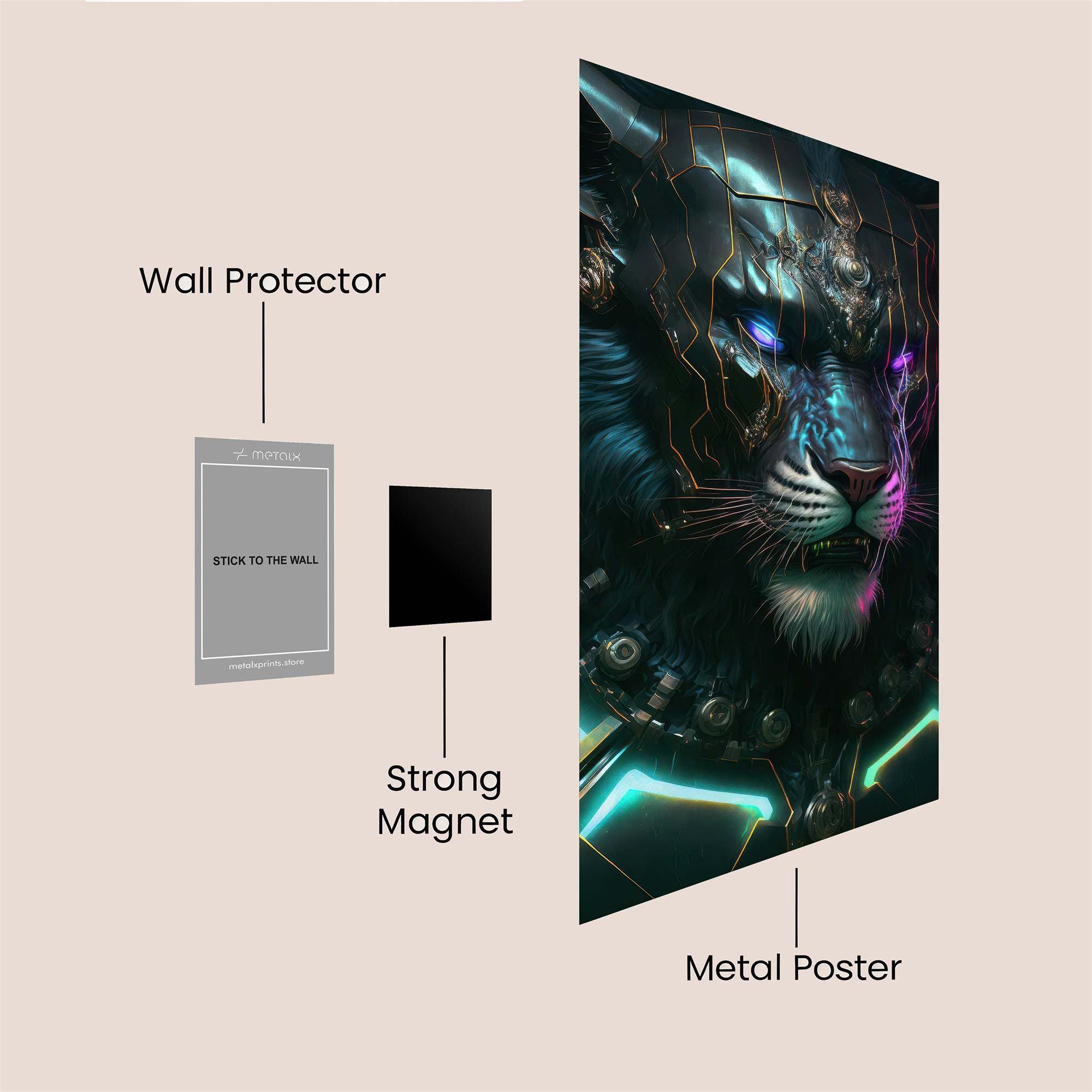 Cyber Panther Safe Wall Magnetic / M