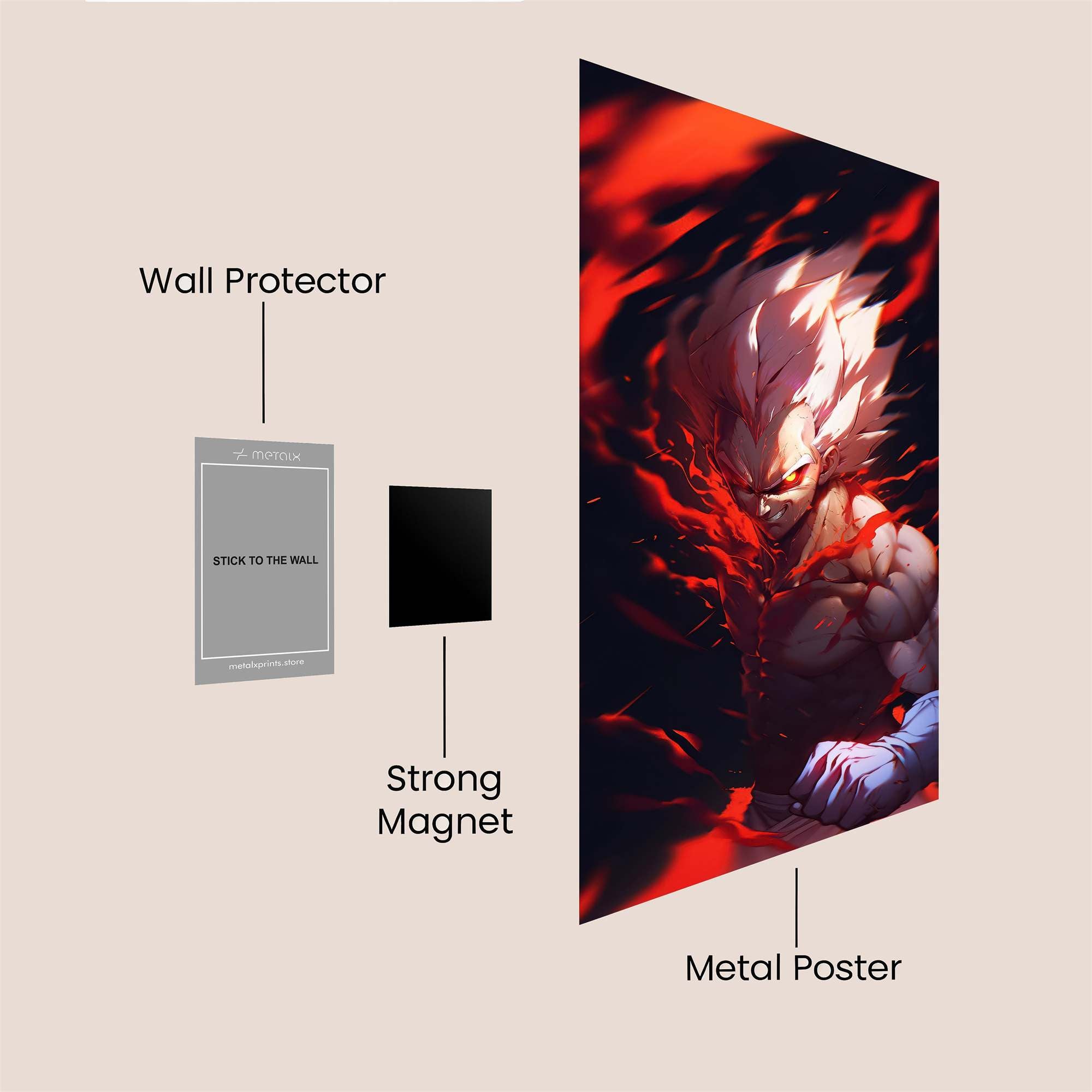 Saiyan Fury Safe Wall Magnetic / M