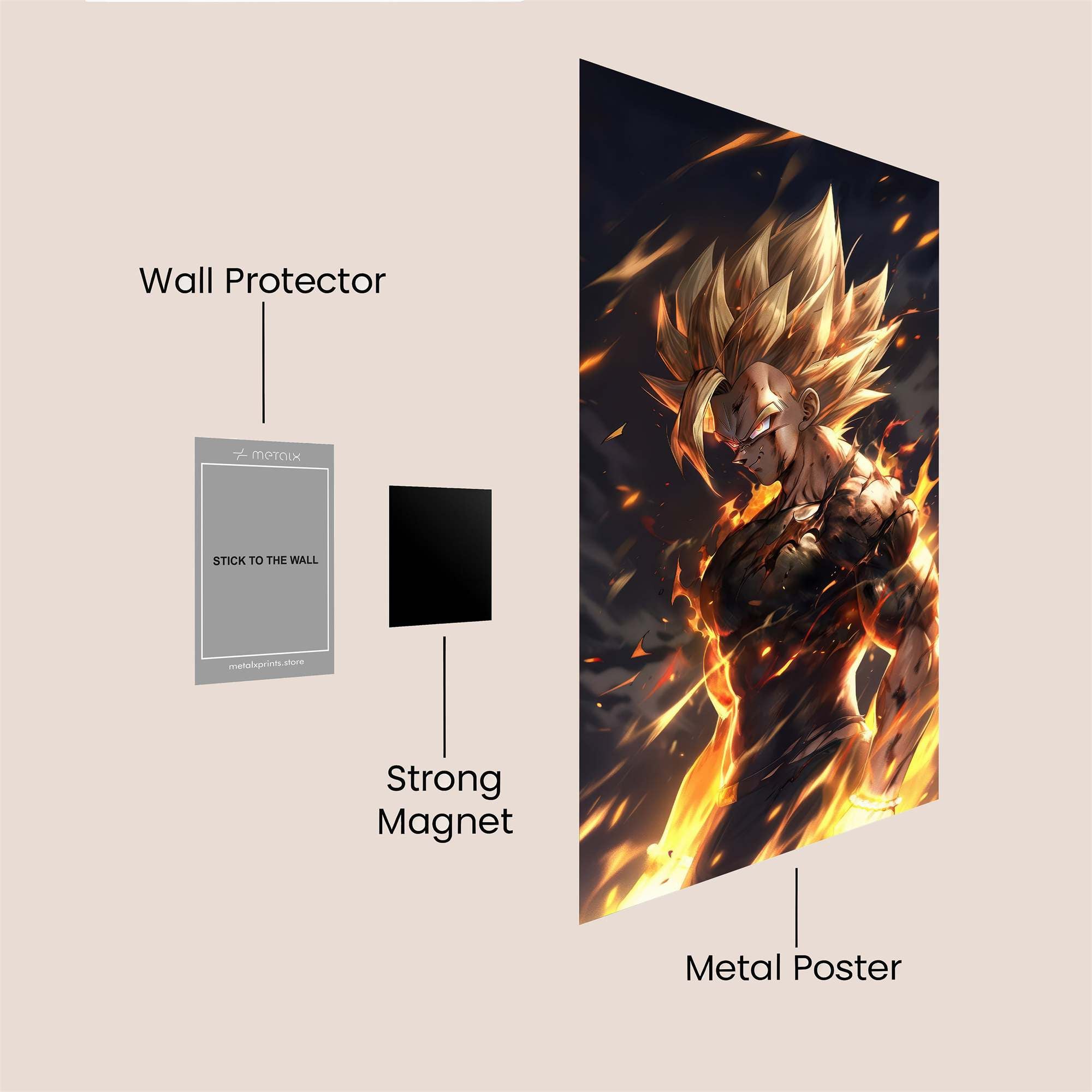 Saiyan Blaze Safe Wall Magnetic / M