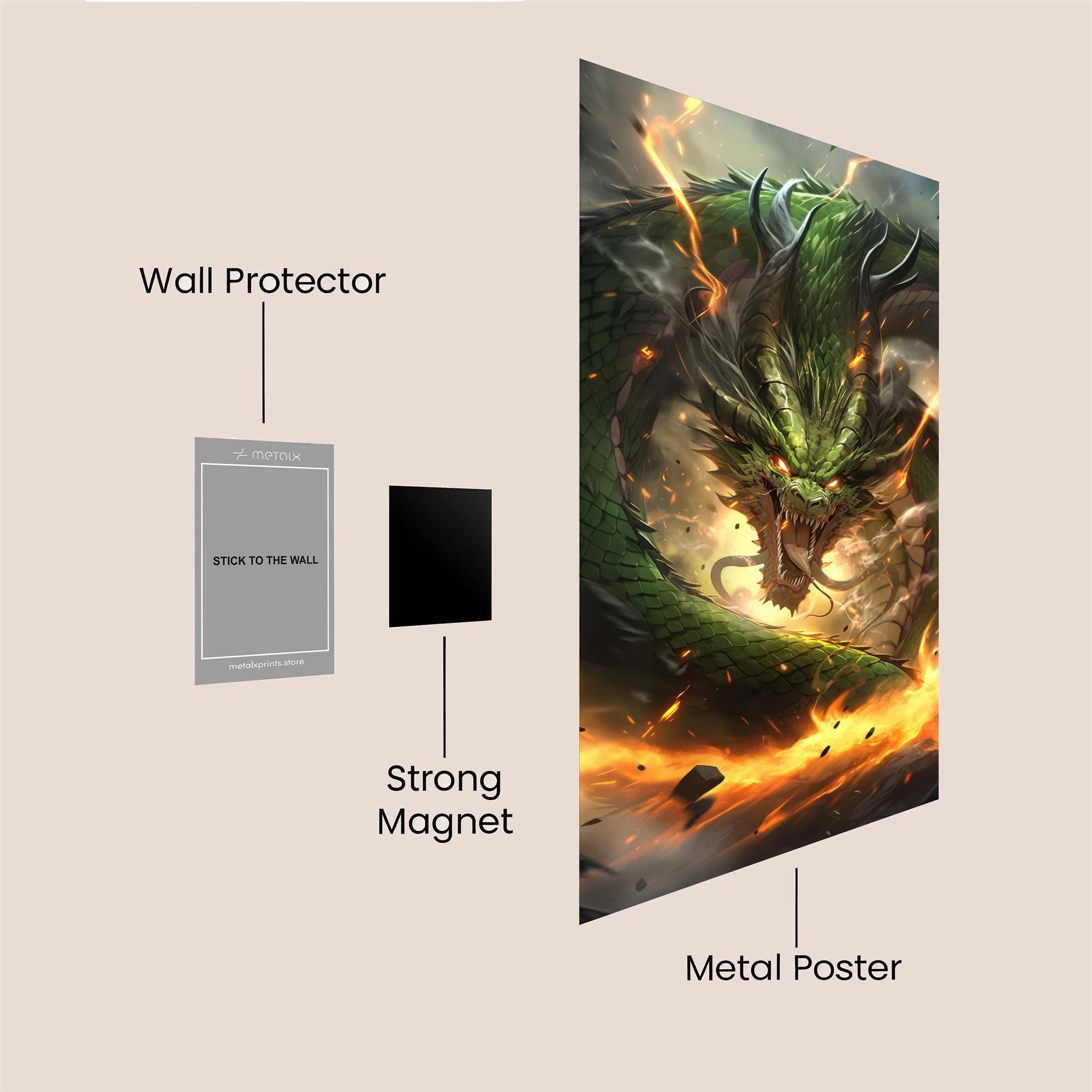 Dragon Fury Safe Wall Magnetic / M