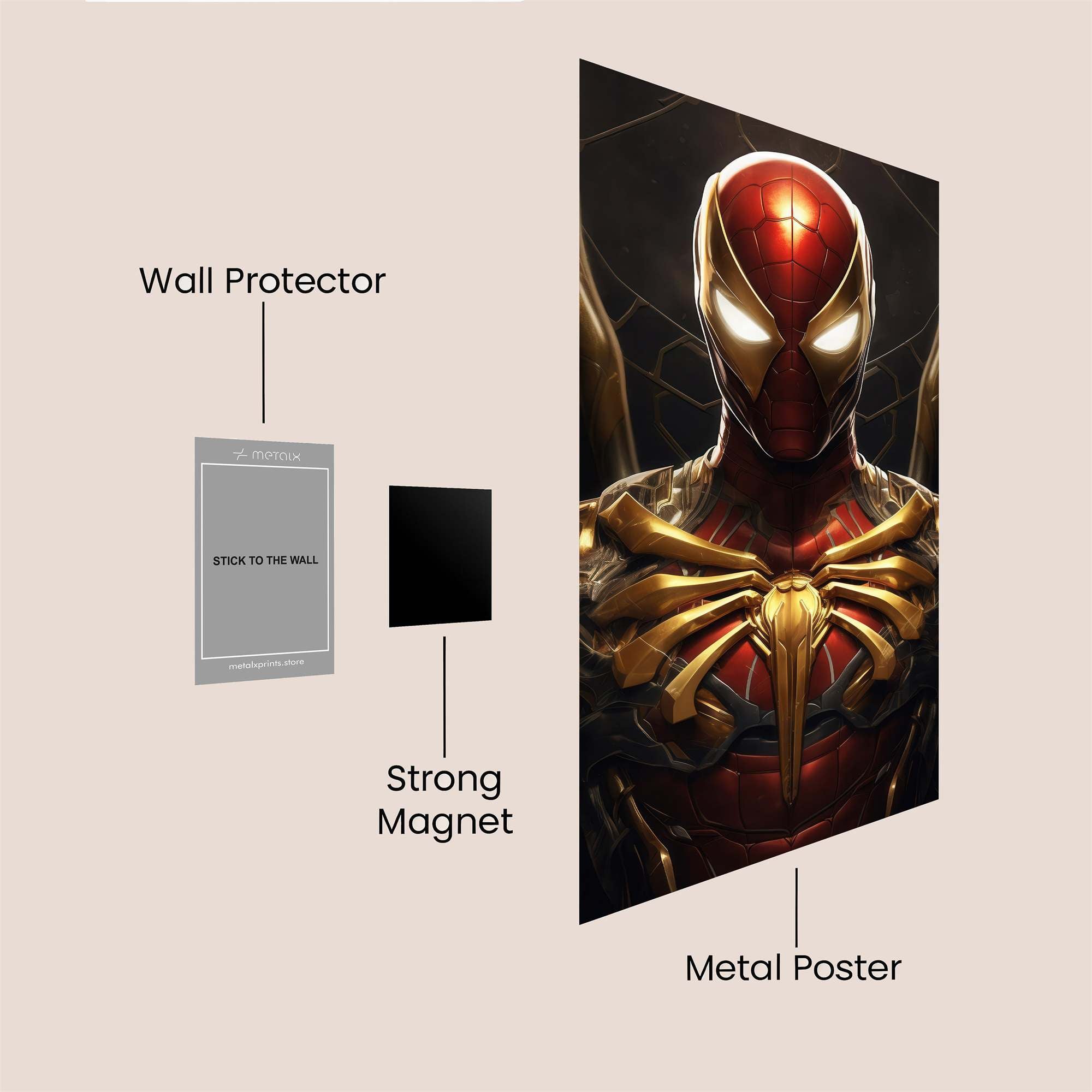 Iron Arachnoid Safe Wall Magnetic / M