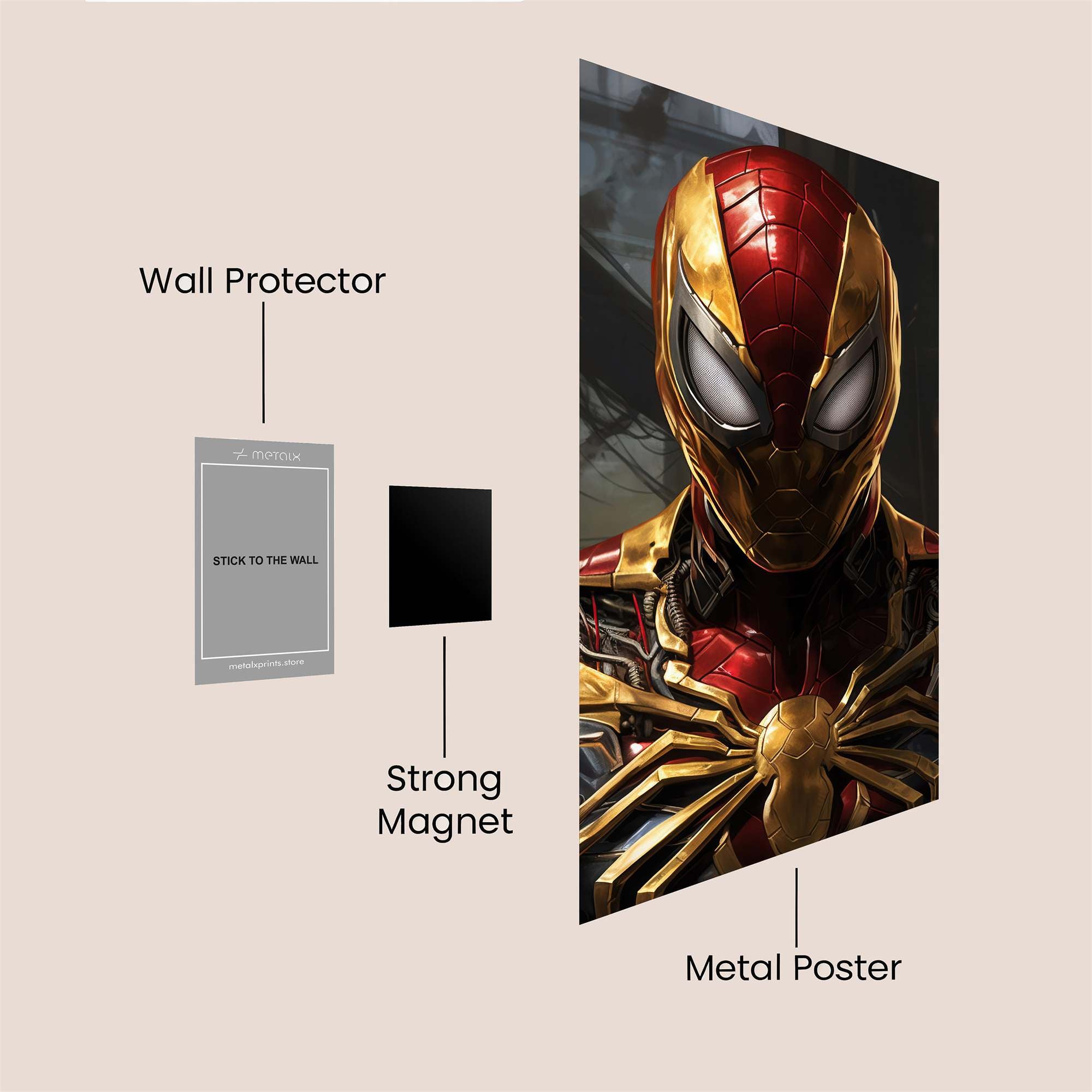 Iron Arachnid Safe Wall Magnetic / M
