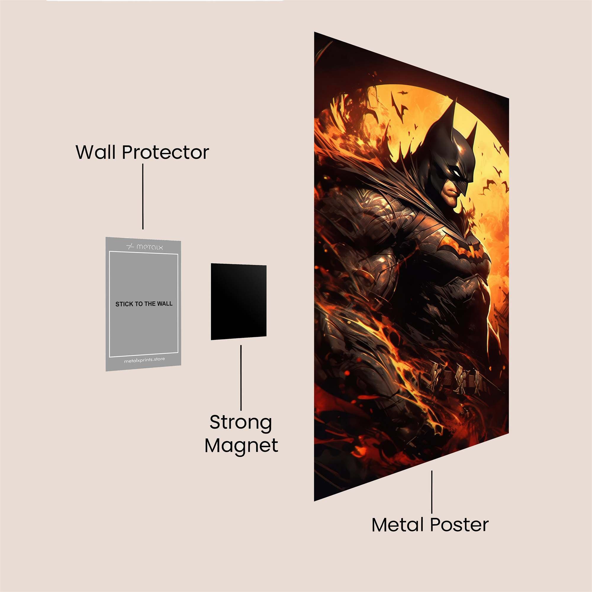 Batman Inferno Safe Wall Magnetic / M