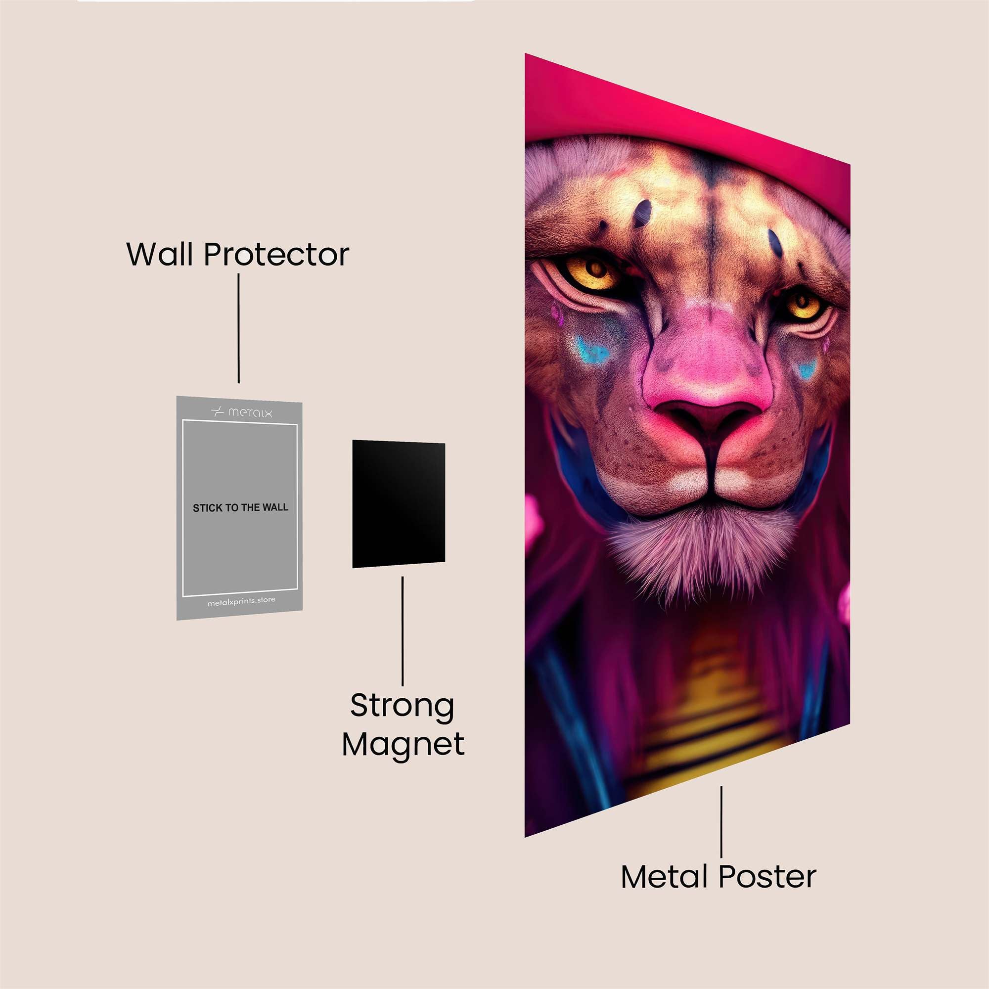 Lion Majesty Safe Wall Magnetic / M