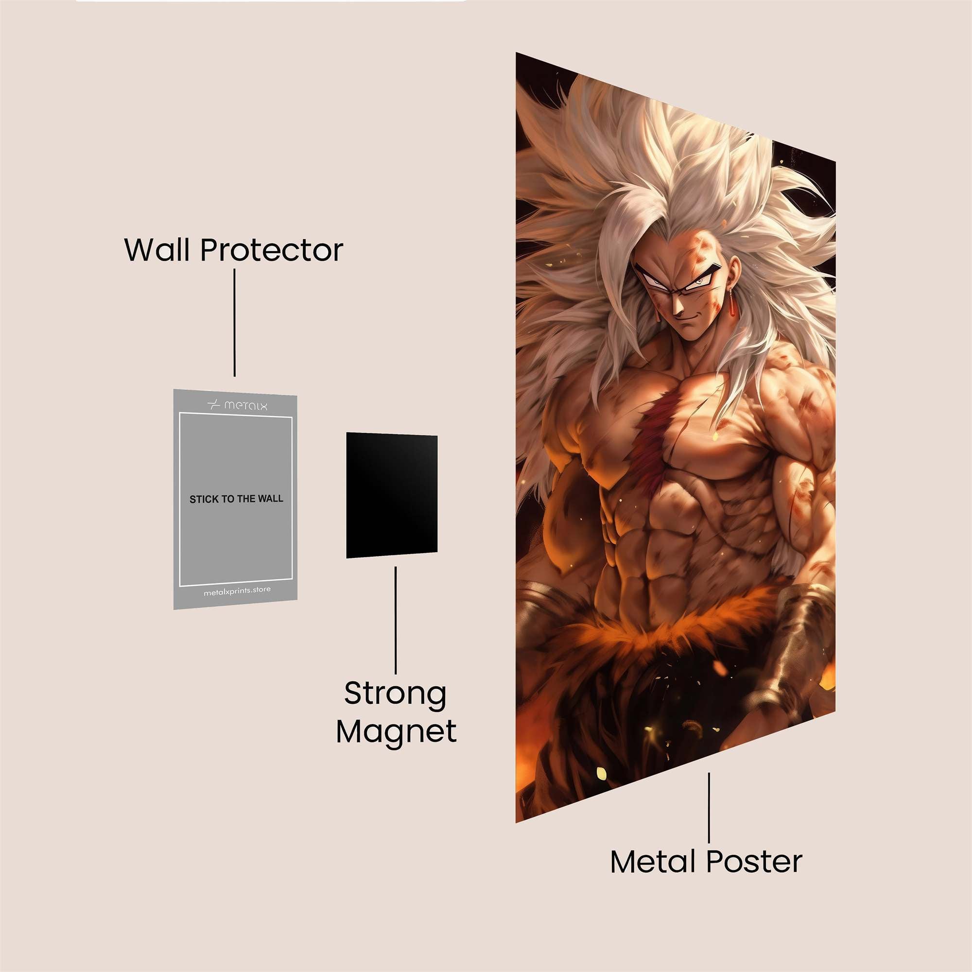 Saiyan Fury Safe Wall Magnetic / M