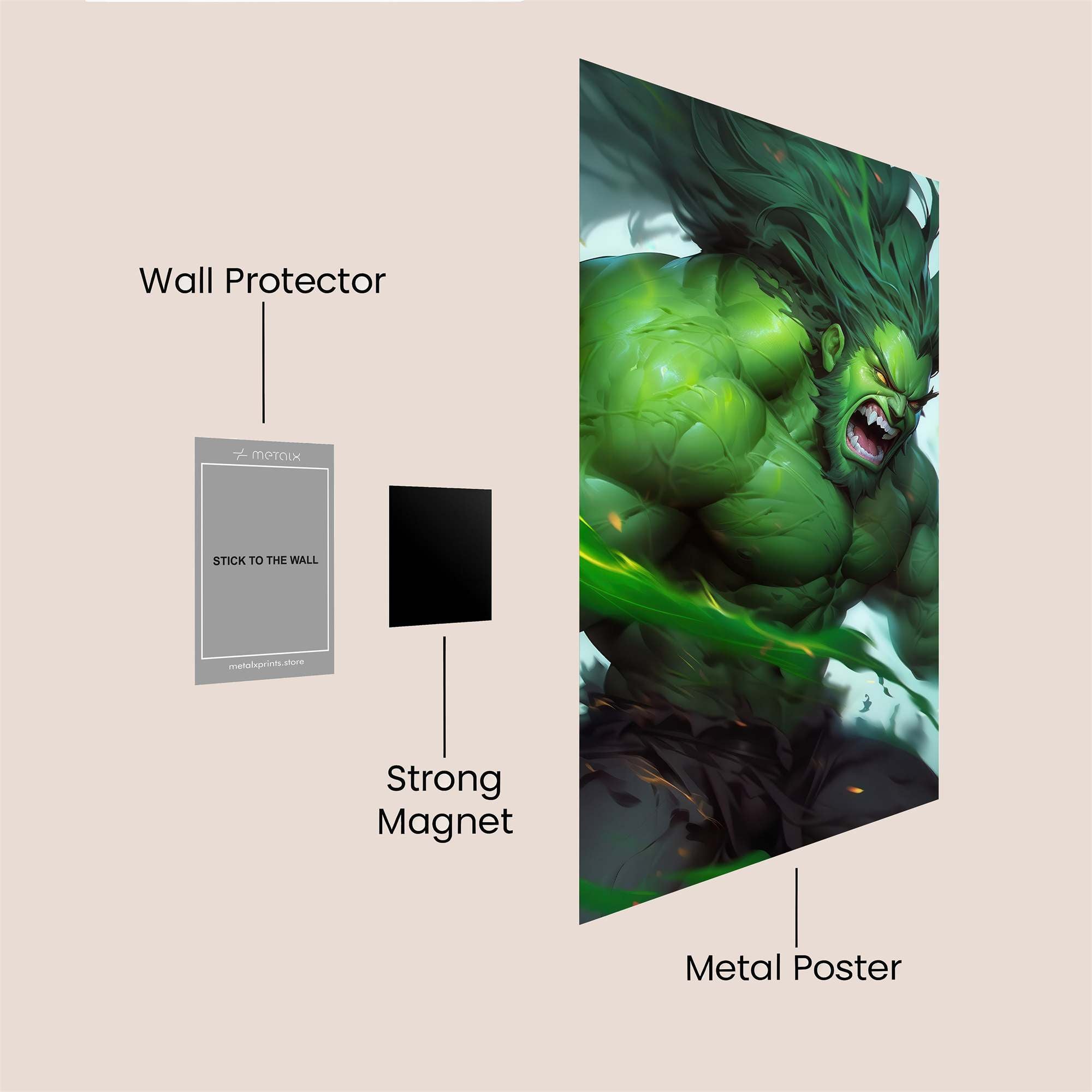 Hulk Fury Safe Wall Magnetic / M