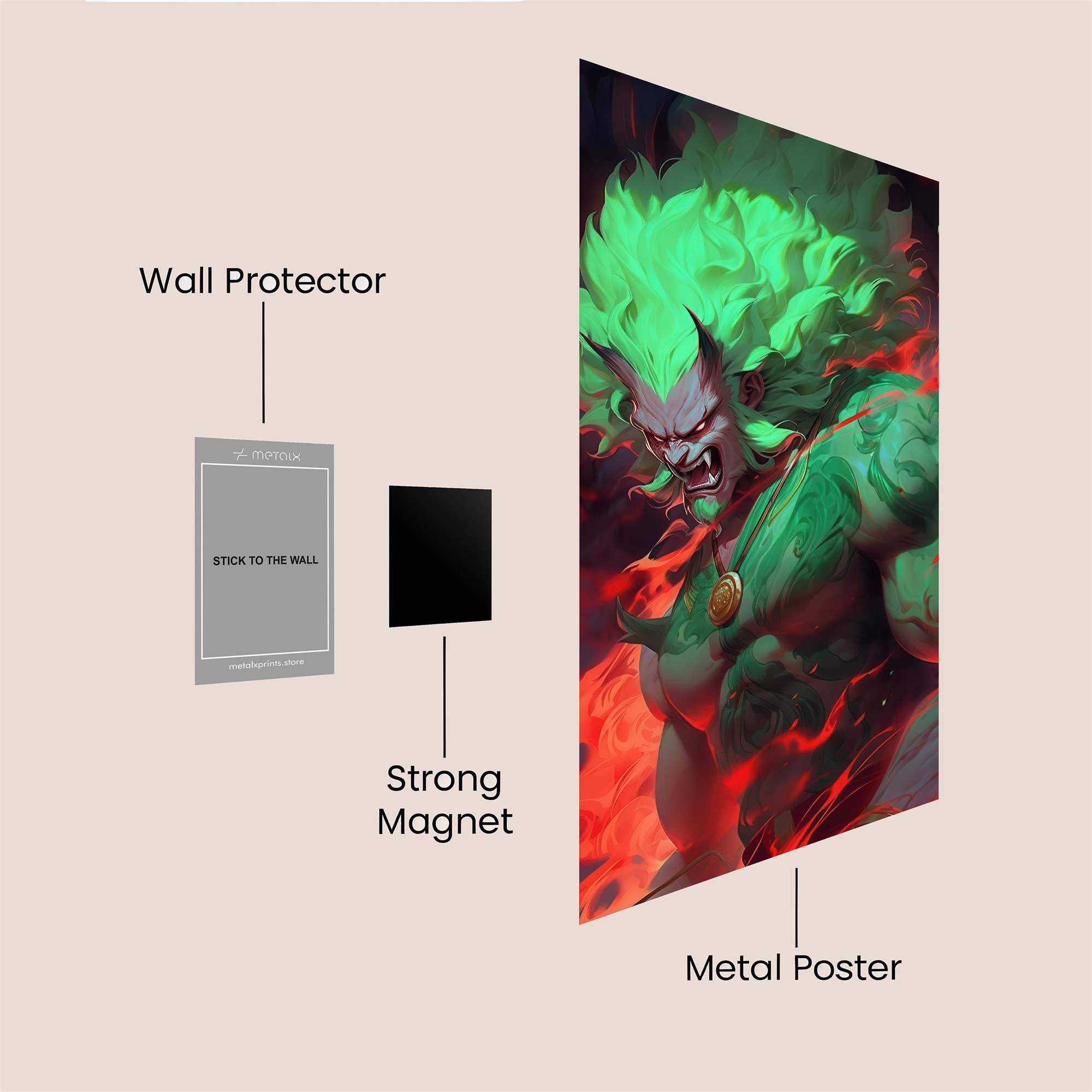 Beastly Blaze Safe Wall Magnetic / M