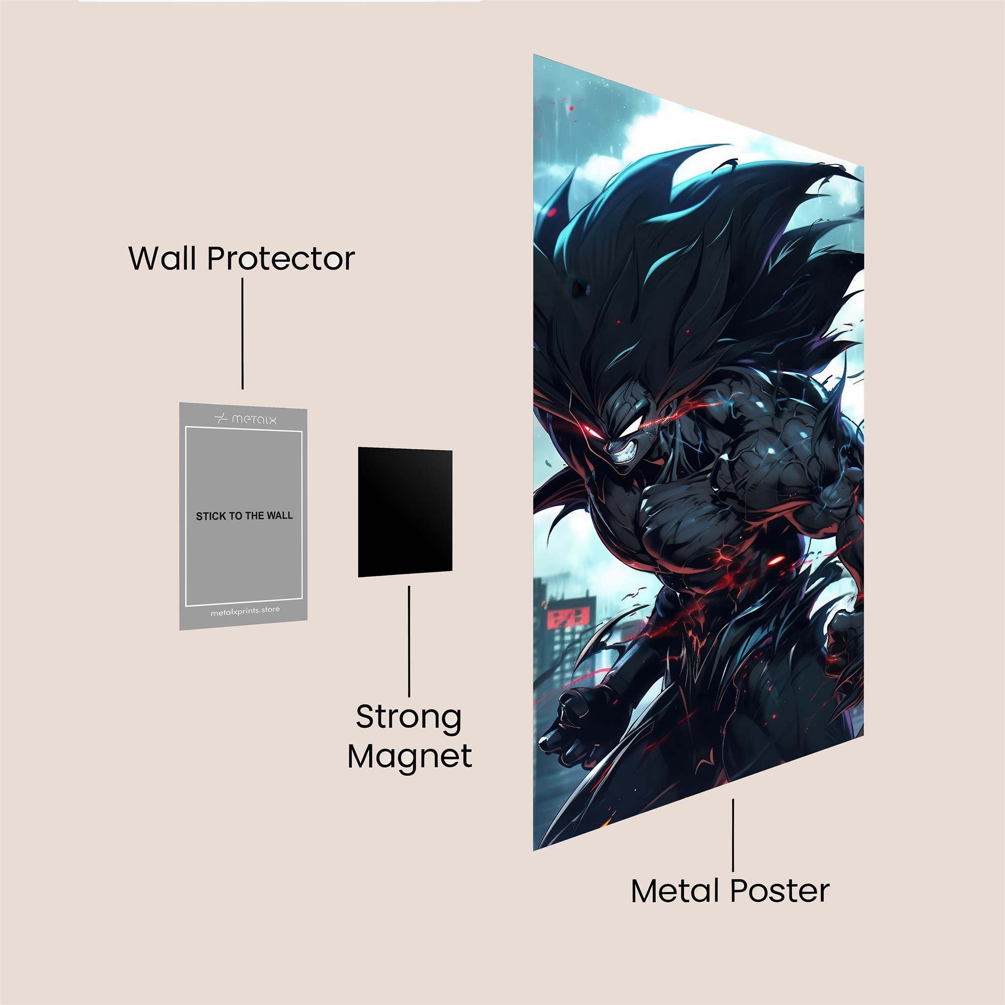 Dark Fury Safe Wall Magnetic / M