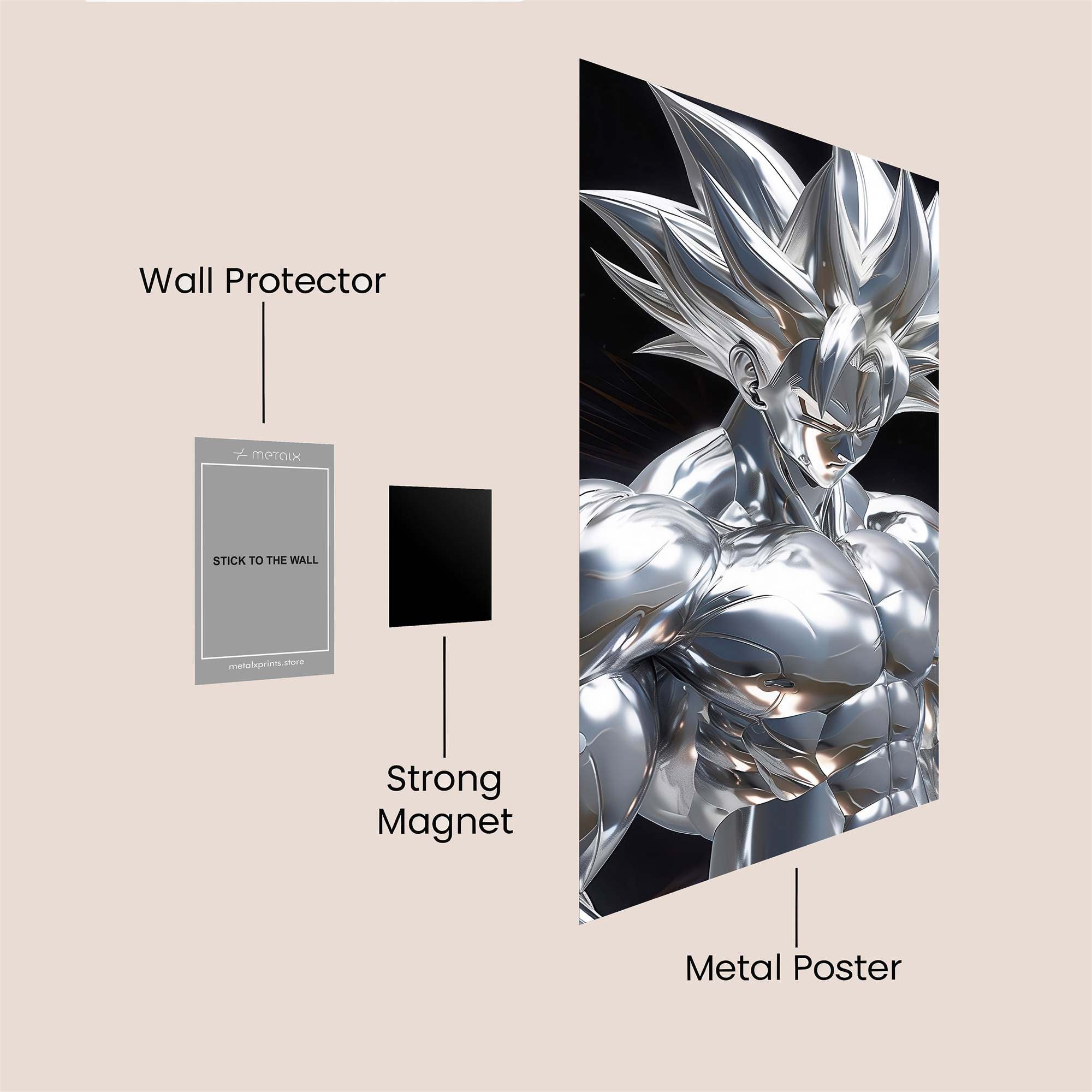 Silver Resilience Safe Wall Magnetic / M