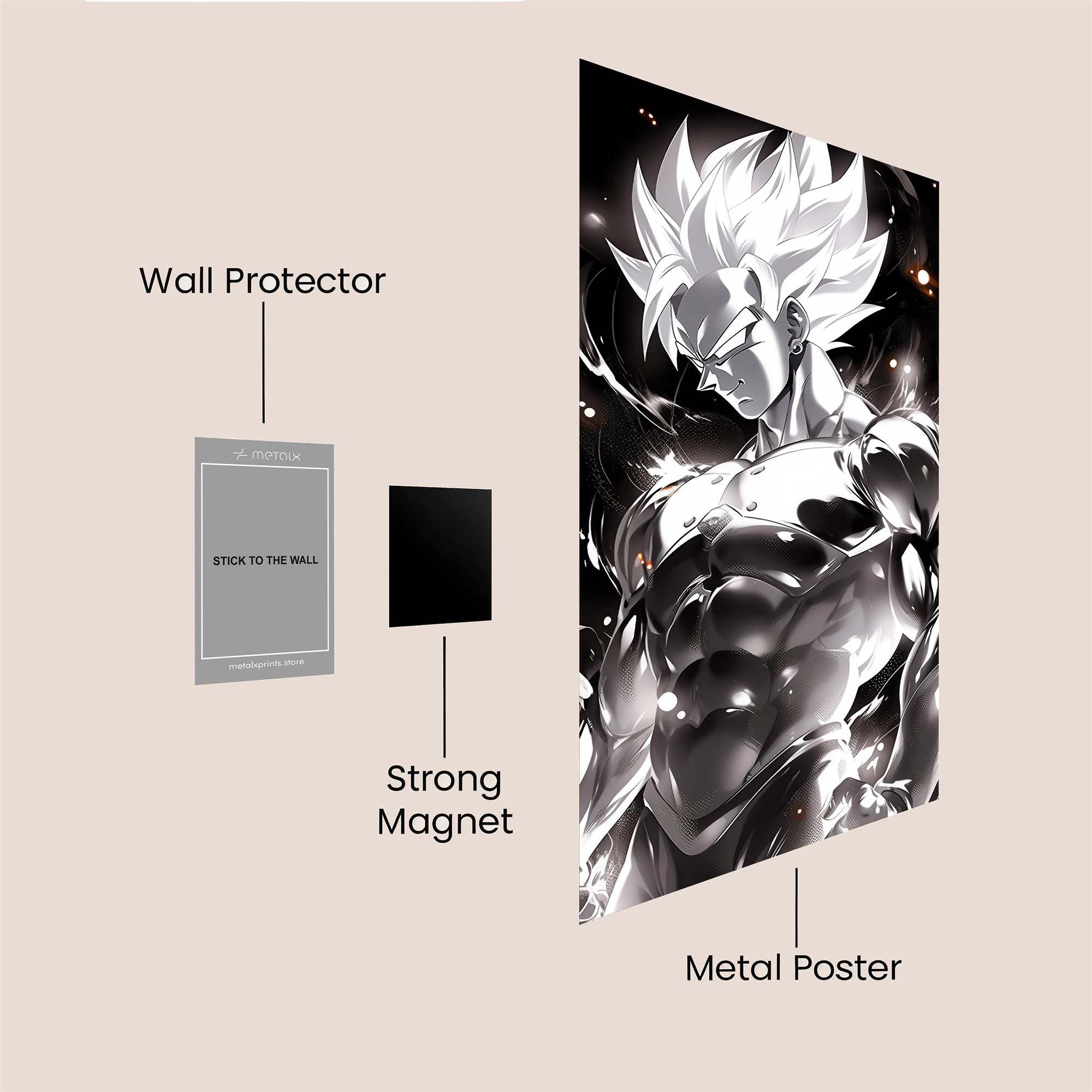 Saiyan Radiance Safe Wall Magnetic / M