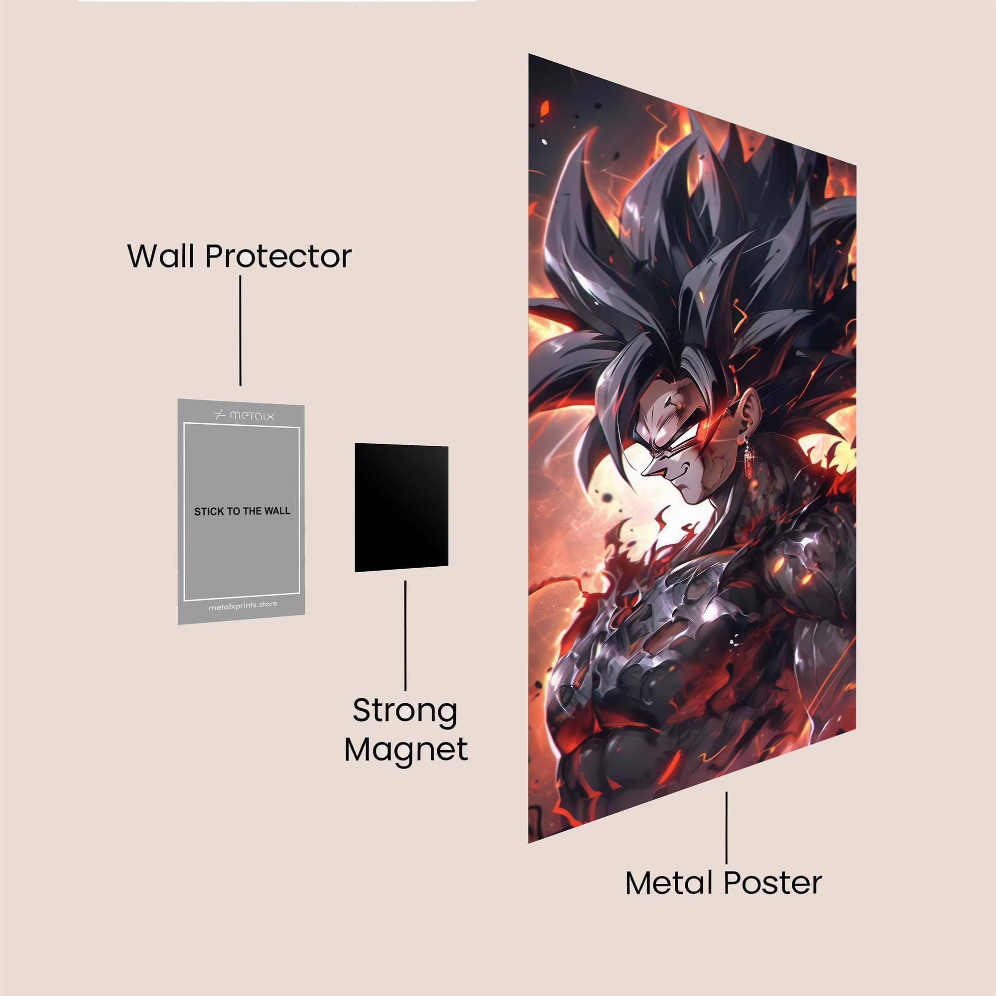 Saiyan Inferno Safe Wall Magnetic / M