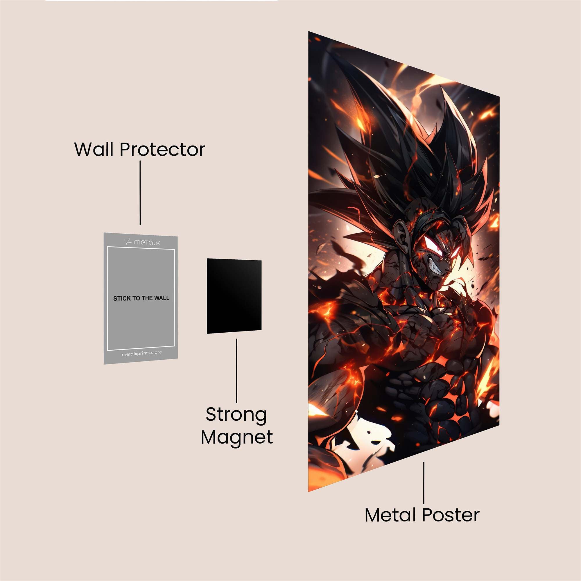 Saiyan Inferno Safe Wall Magnetic / M
