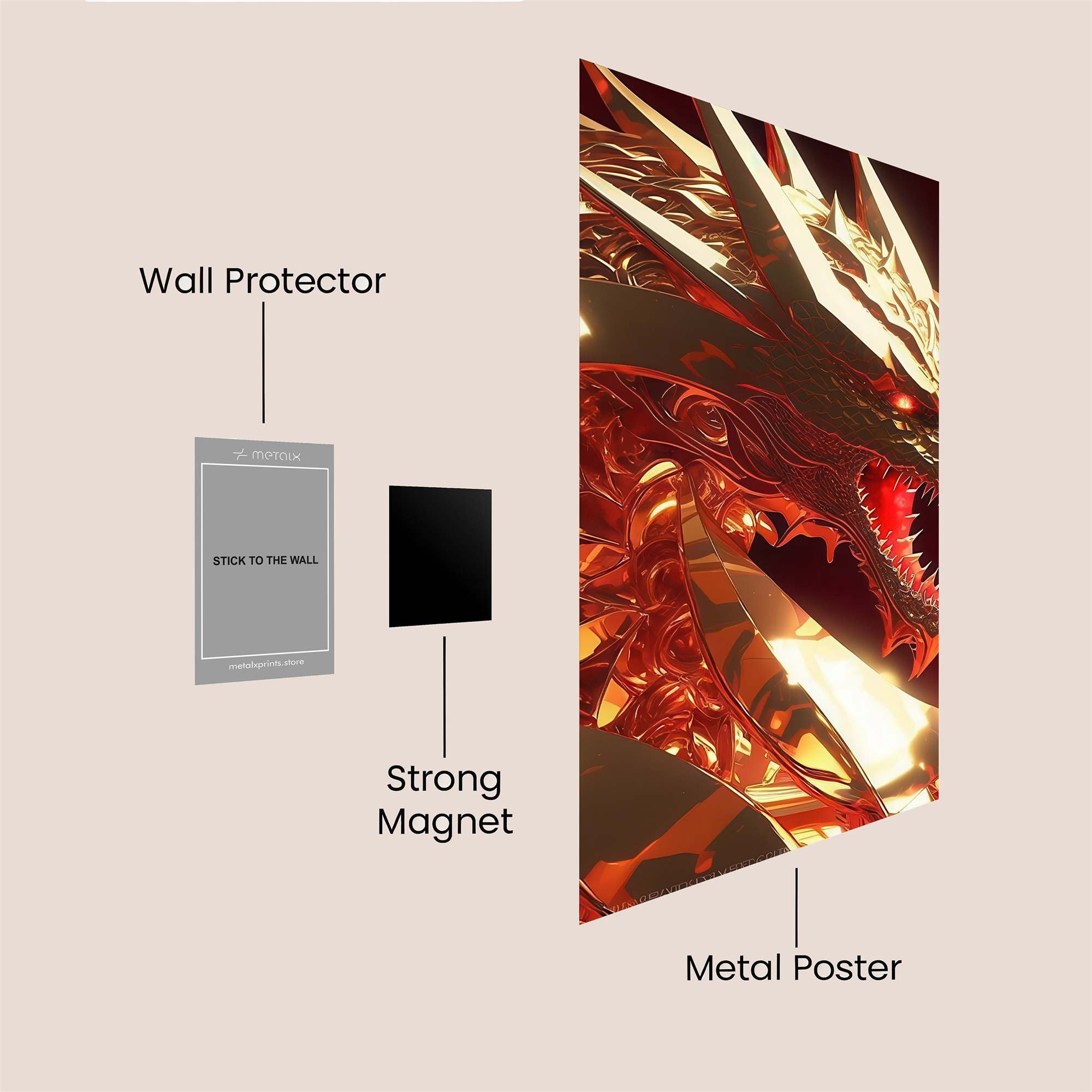 Golden Fury Safe Wall Magnetic / M