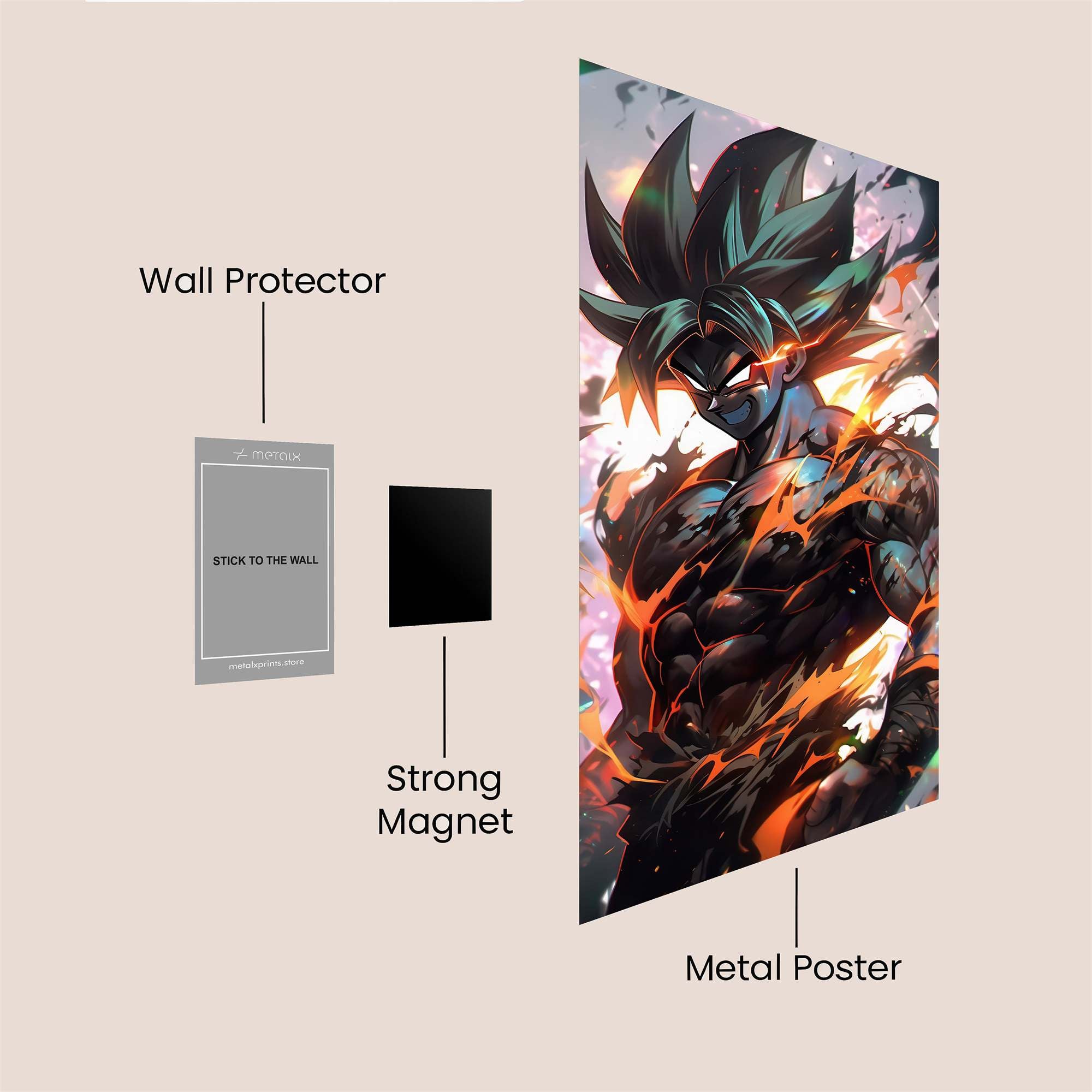 Saiyan Inferno Safe Wall Magnetic / M
