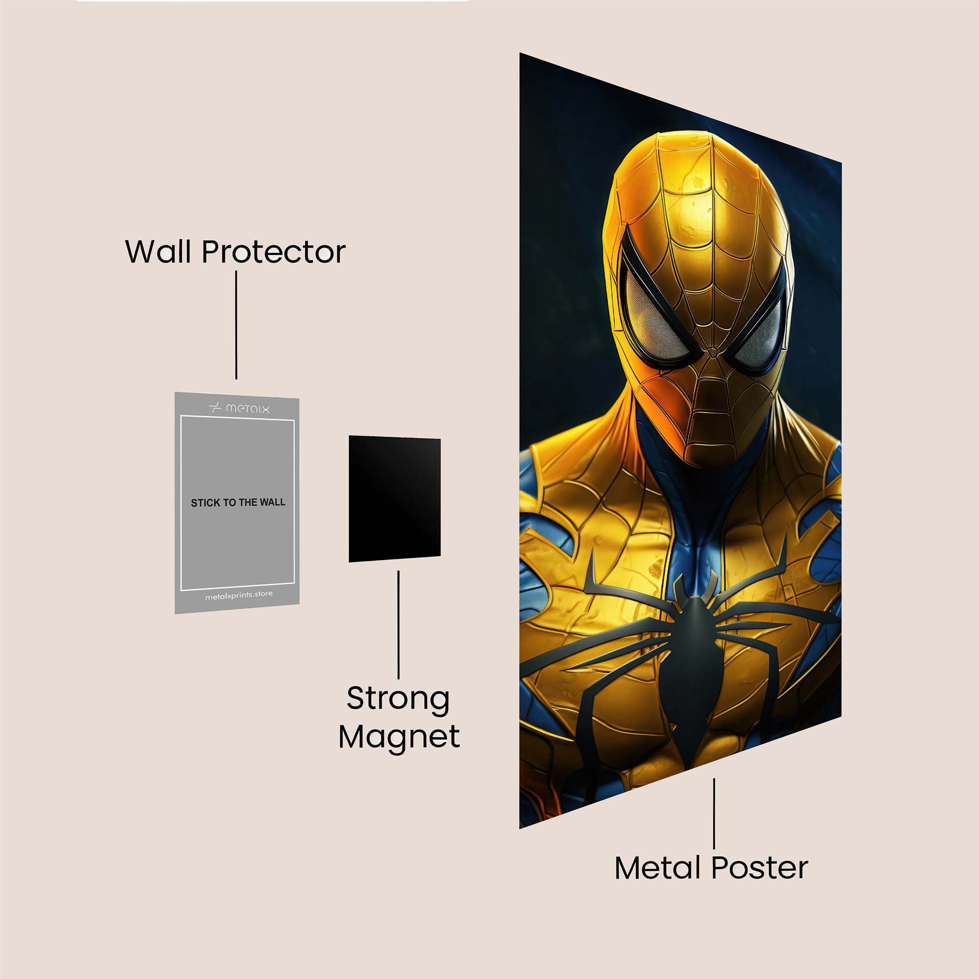 Spider-Man Resplendent Safe Wall Magnetic / M