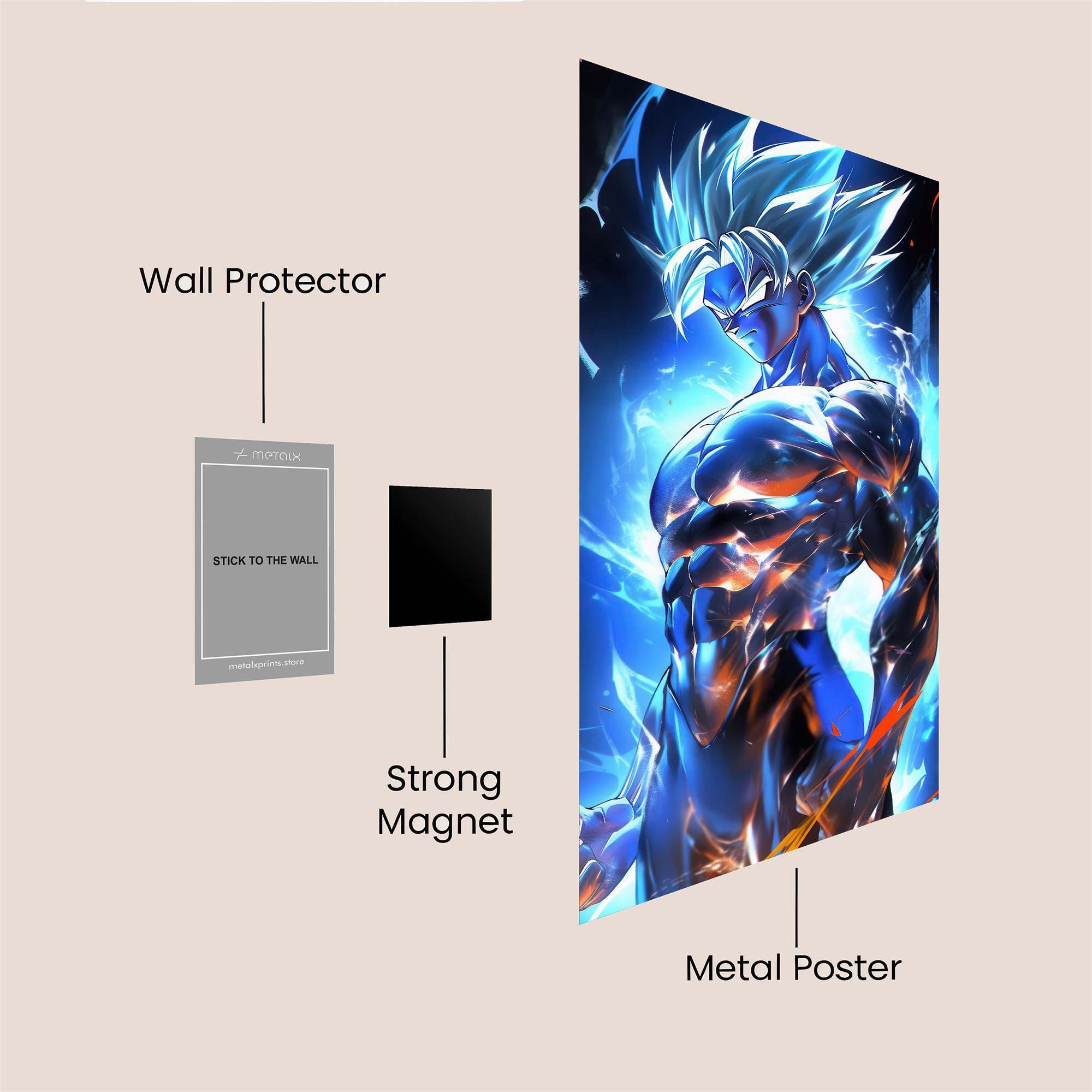 Saiyan Radiance Safe Wall Magnetic / M