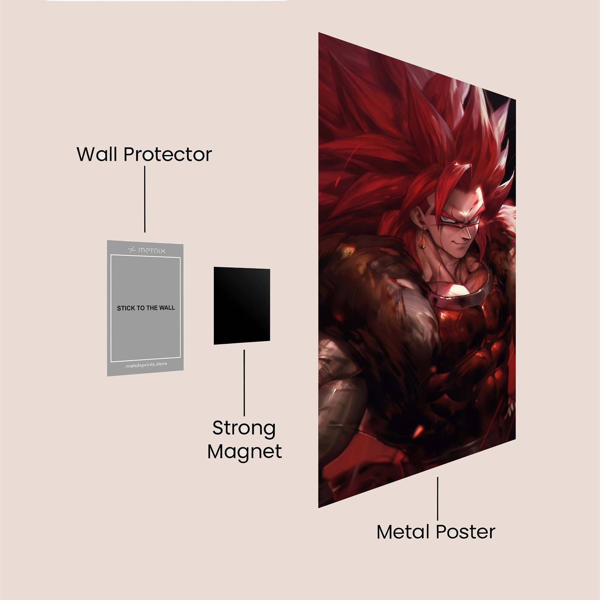 Saiyan Blaze Safe Wall Magnetic / M