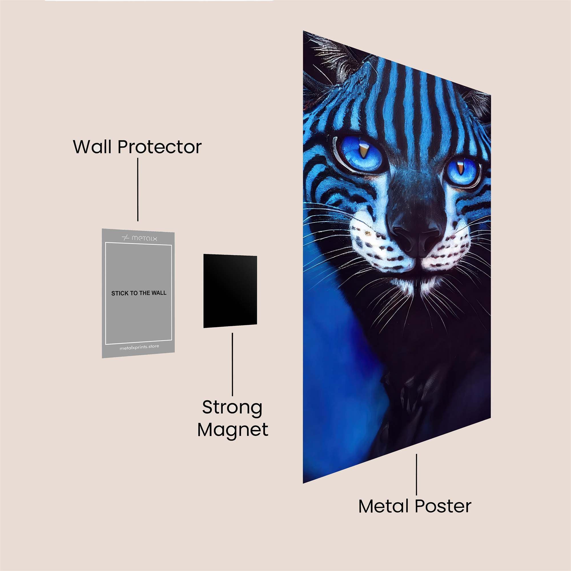 Zebra Noir Safe Wall Magnetic / M