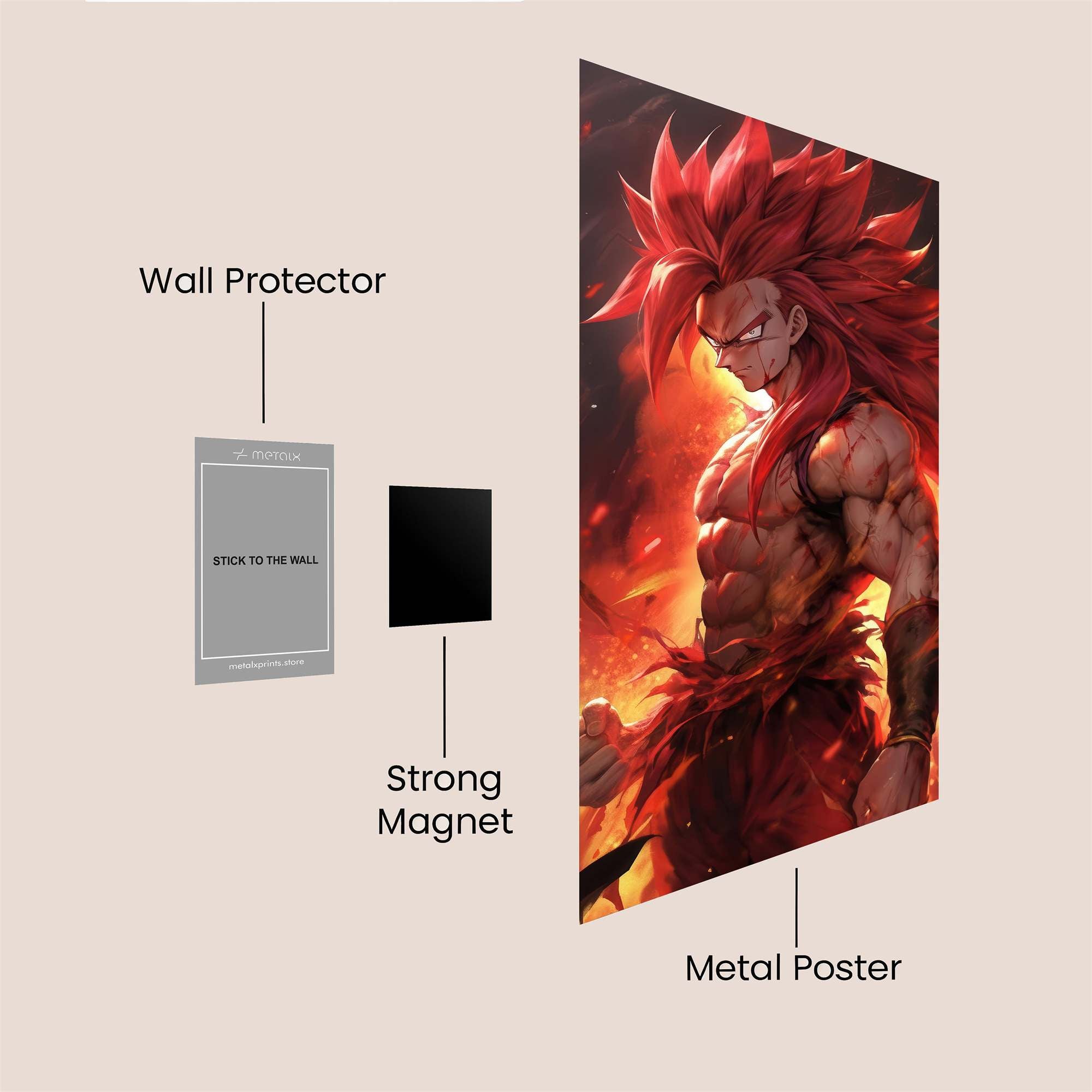 Saiyan Inferno Safe Wall Magnetic / M