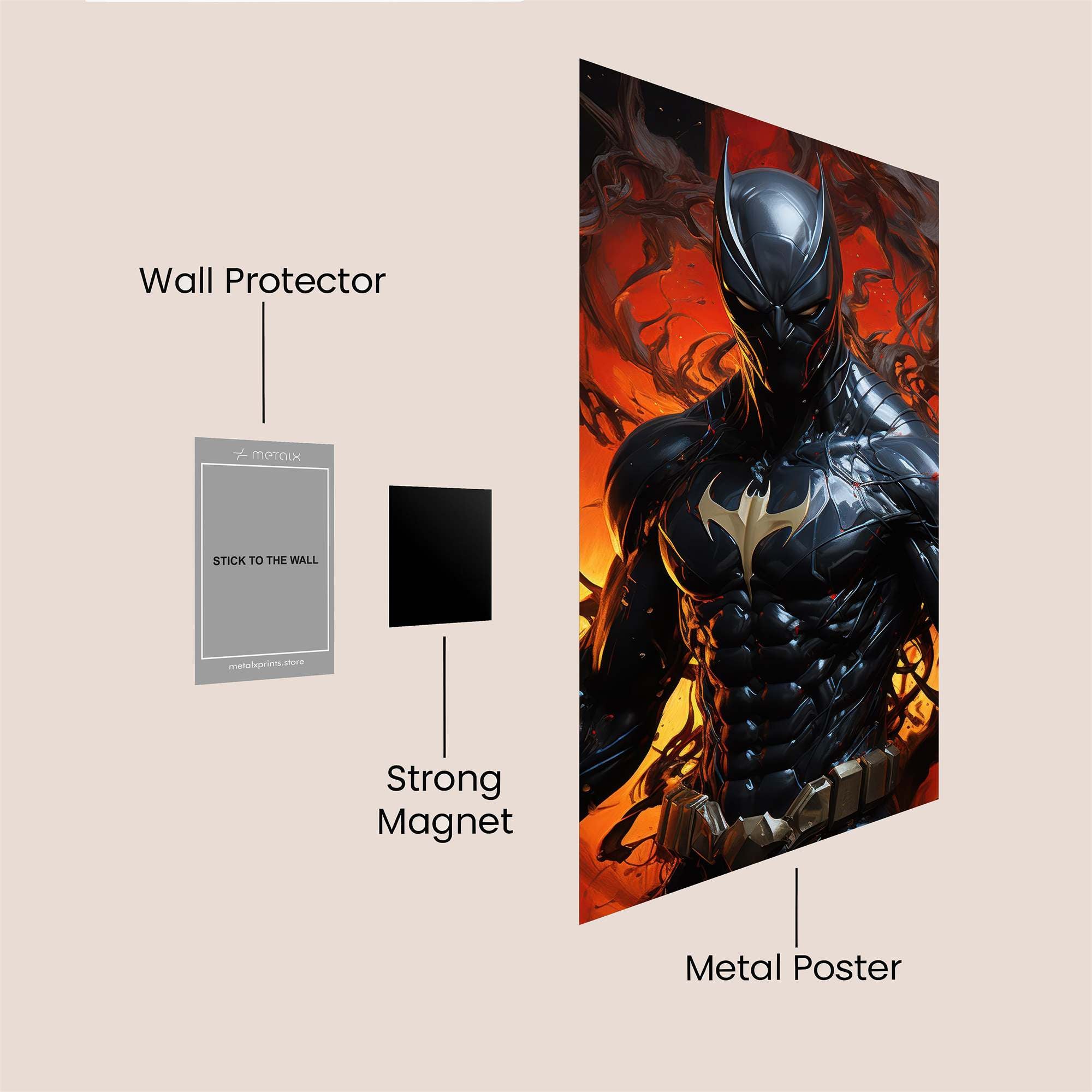 Batman's Blaze Safe Wall Magnetic / M
