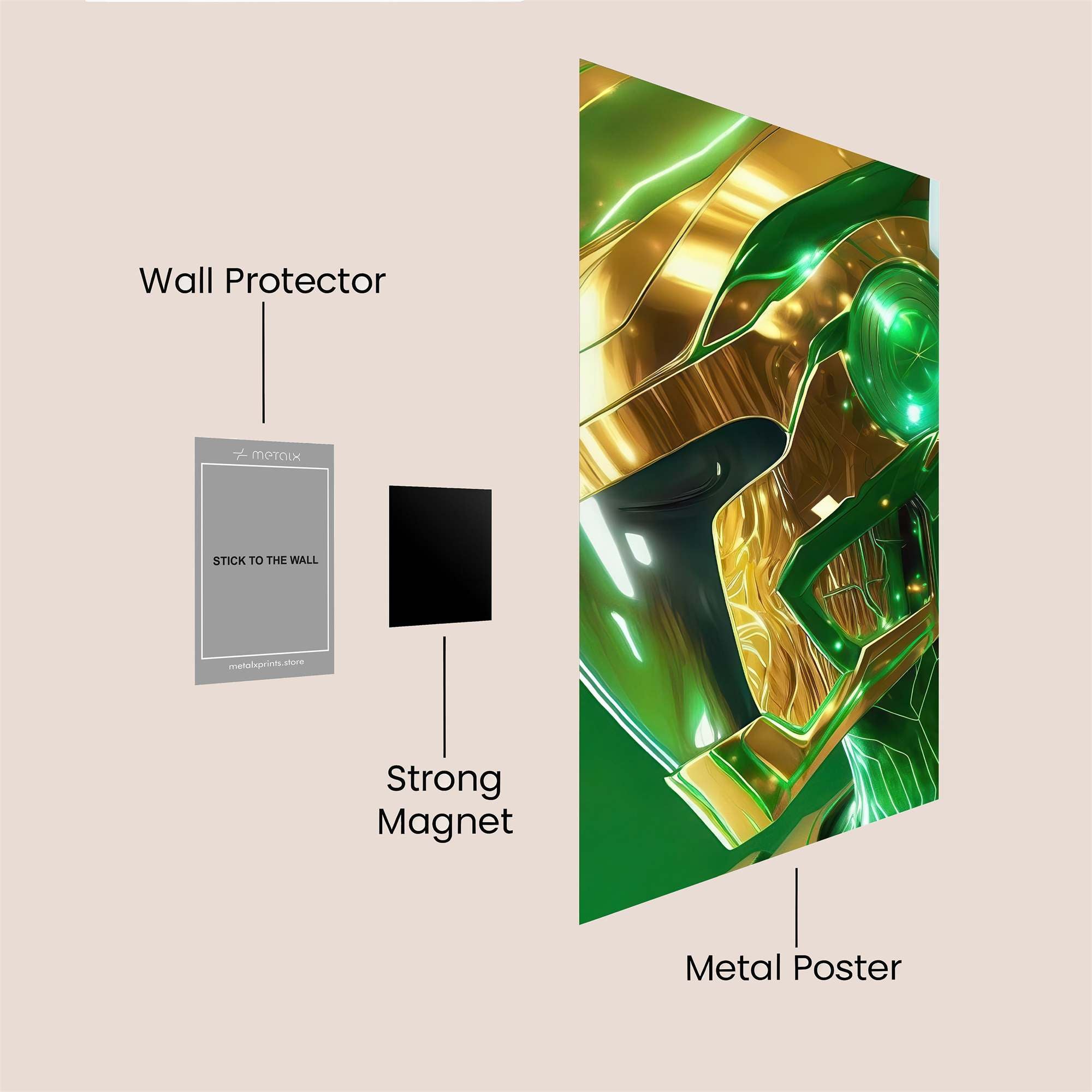 Emerald Gleam Safe Wall Magnetic / M