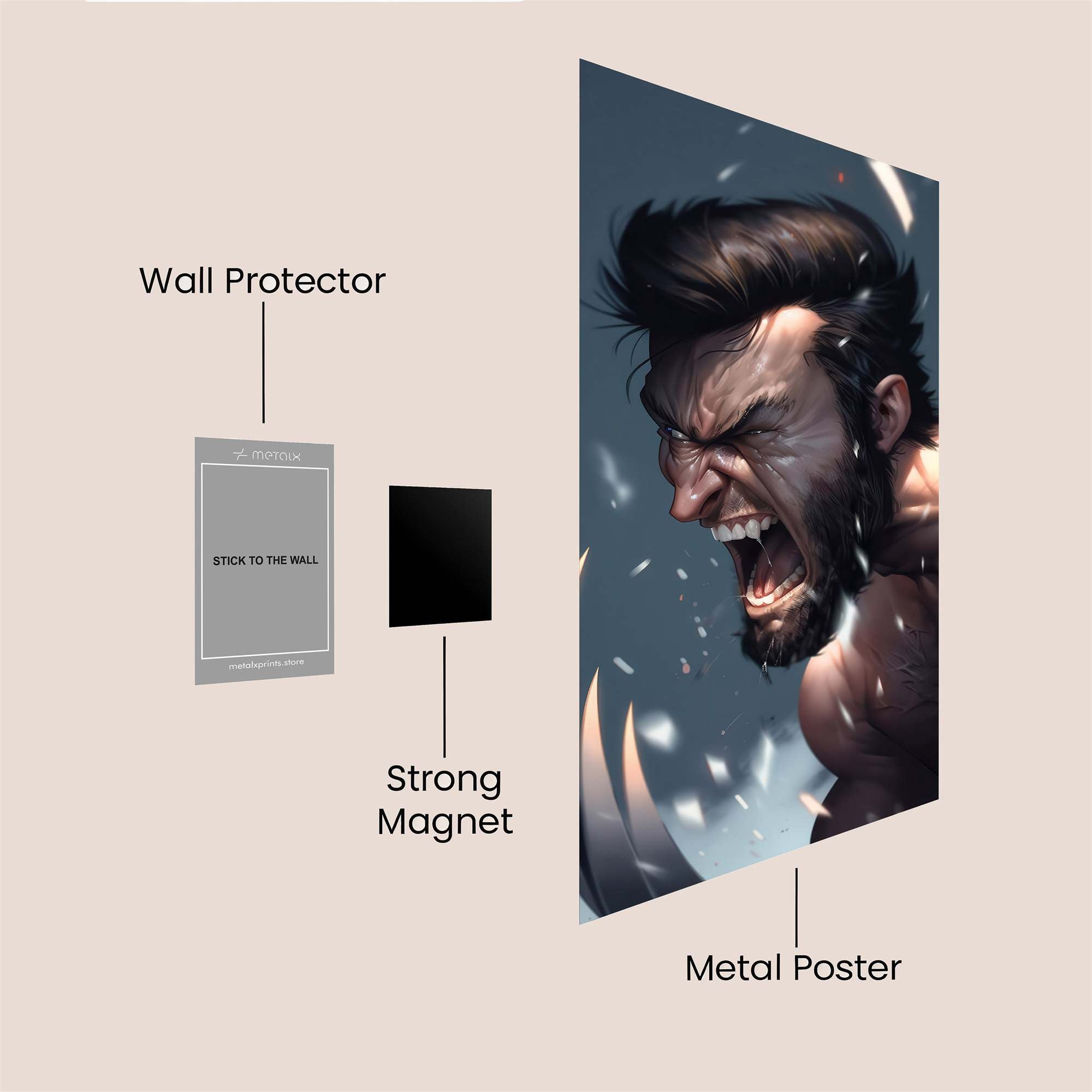 Wolverine Frenzy Safe Wall Magnetic / M