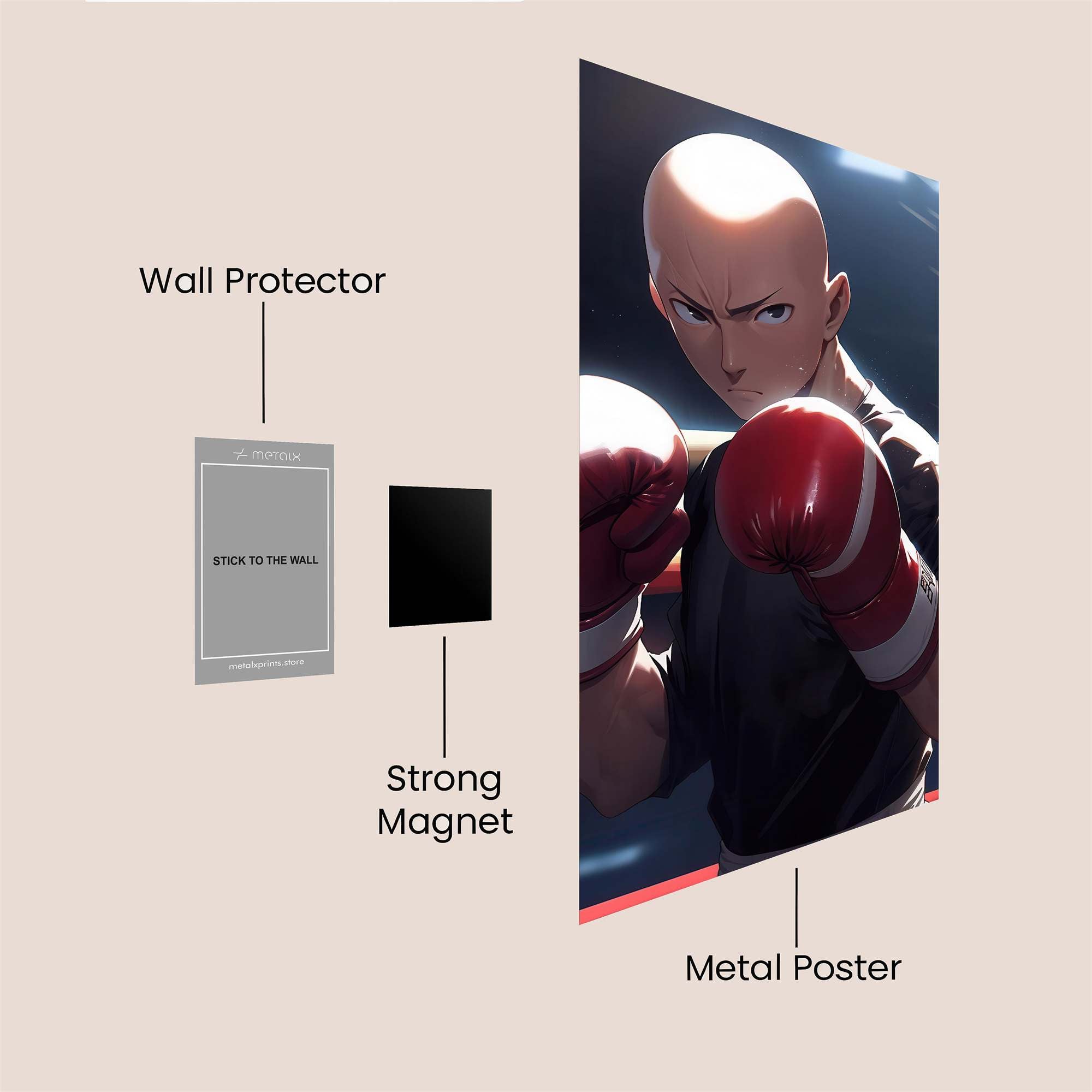 Saitama Punchstorm Safe Wall Magnetic / M