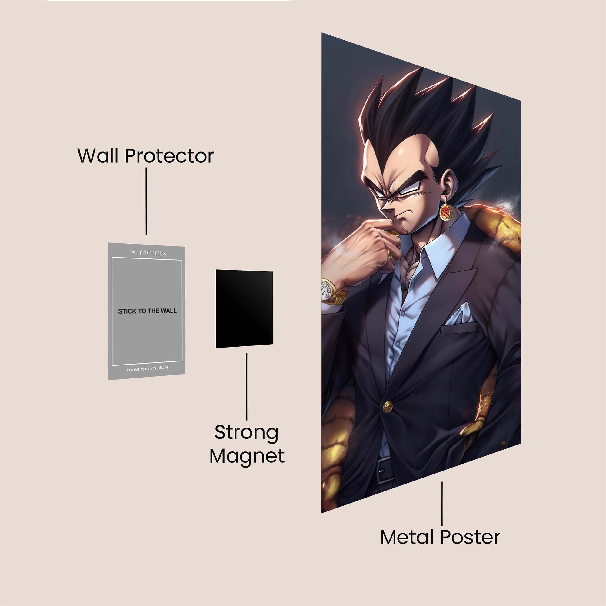 Vegeta Vibe Safe Wall Magnetic / M