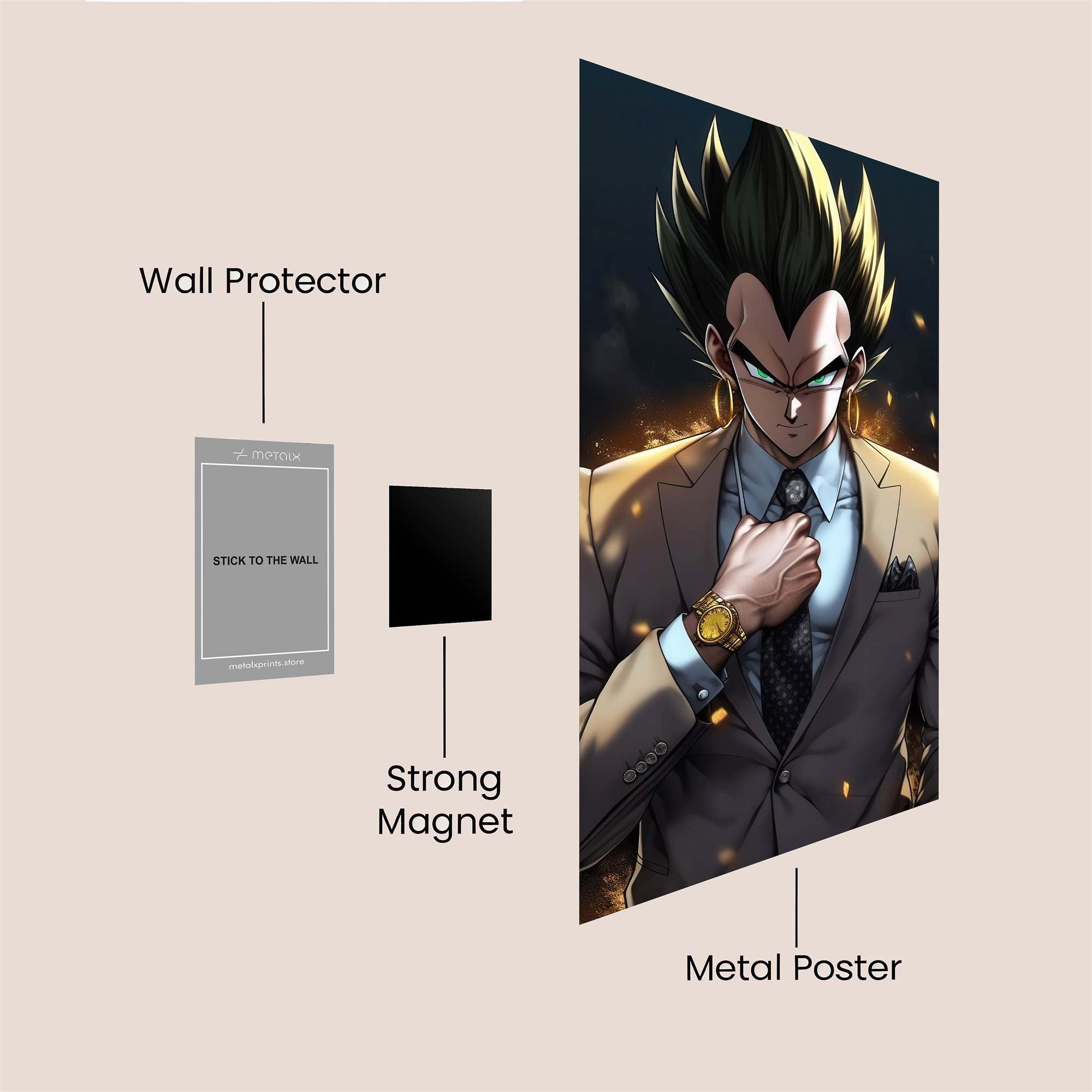 Vegeta Flair Safe Wall Magnetic / M