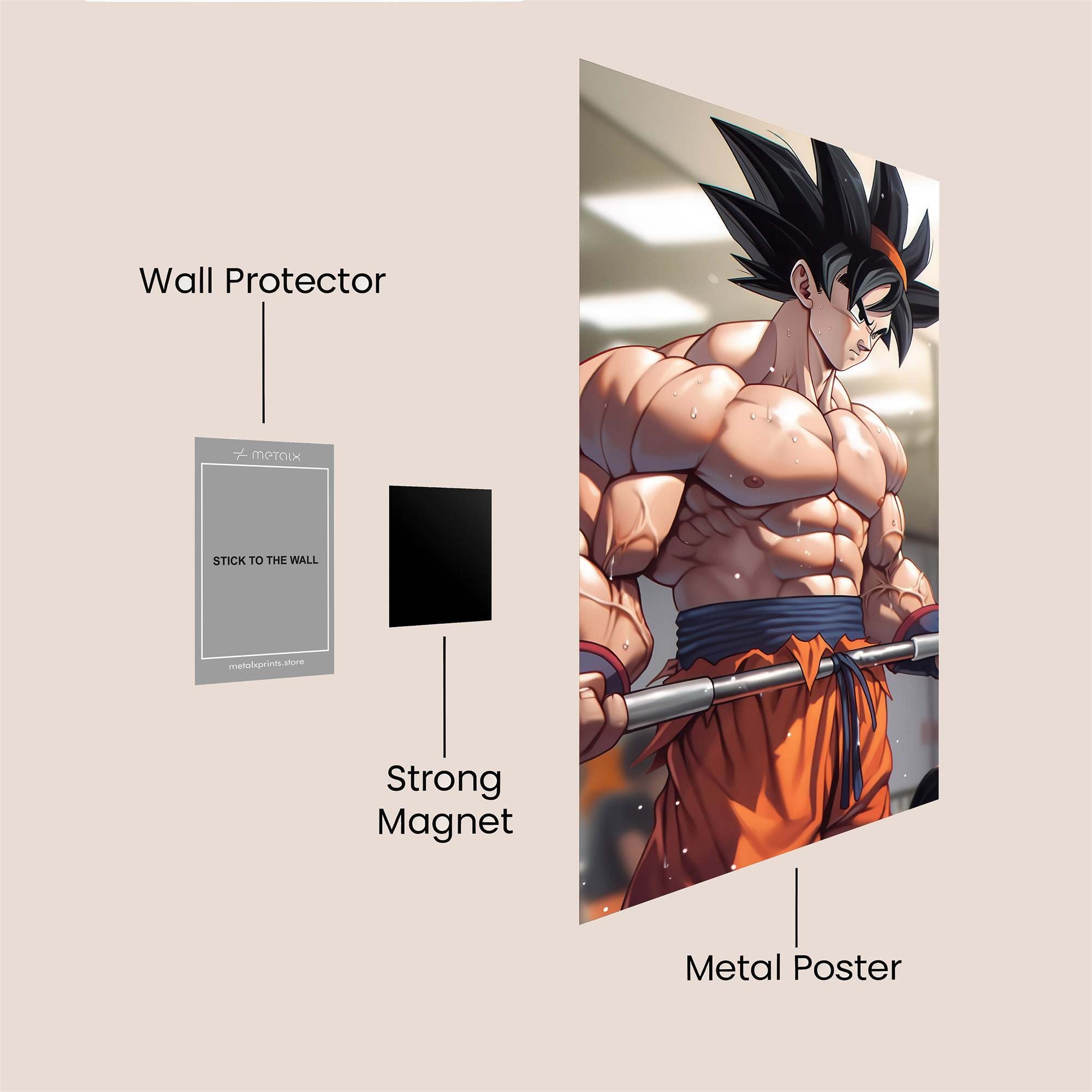 Goku Powerlift Safe Wall Magnetic / M