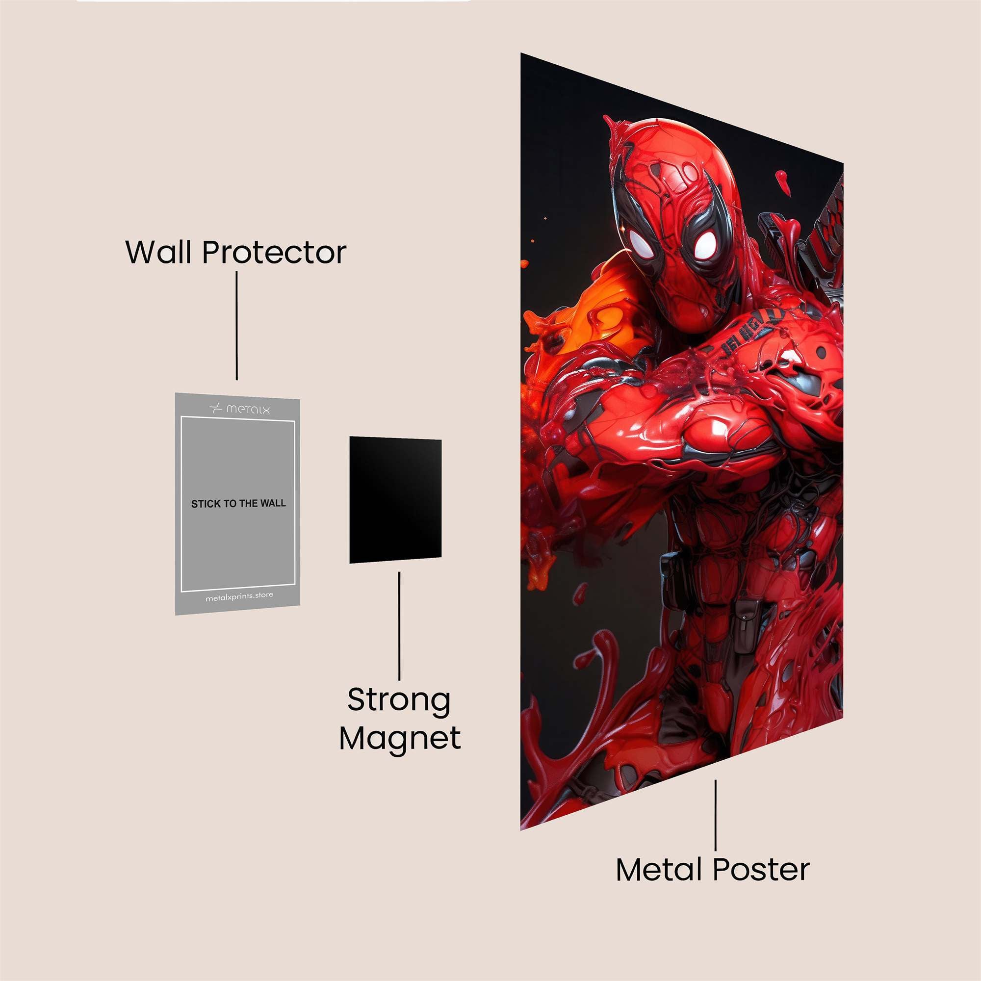 Deadpool Flair Safe Wall Magnetic / M