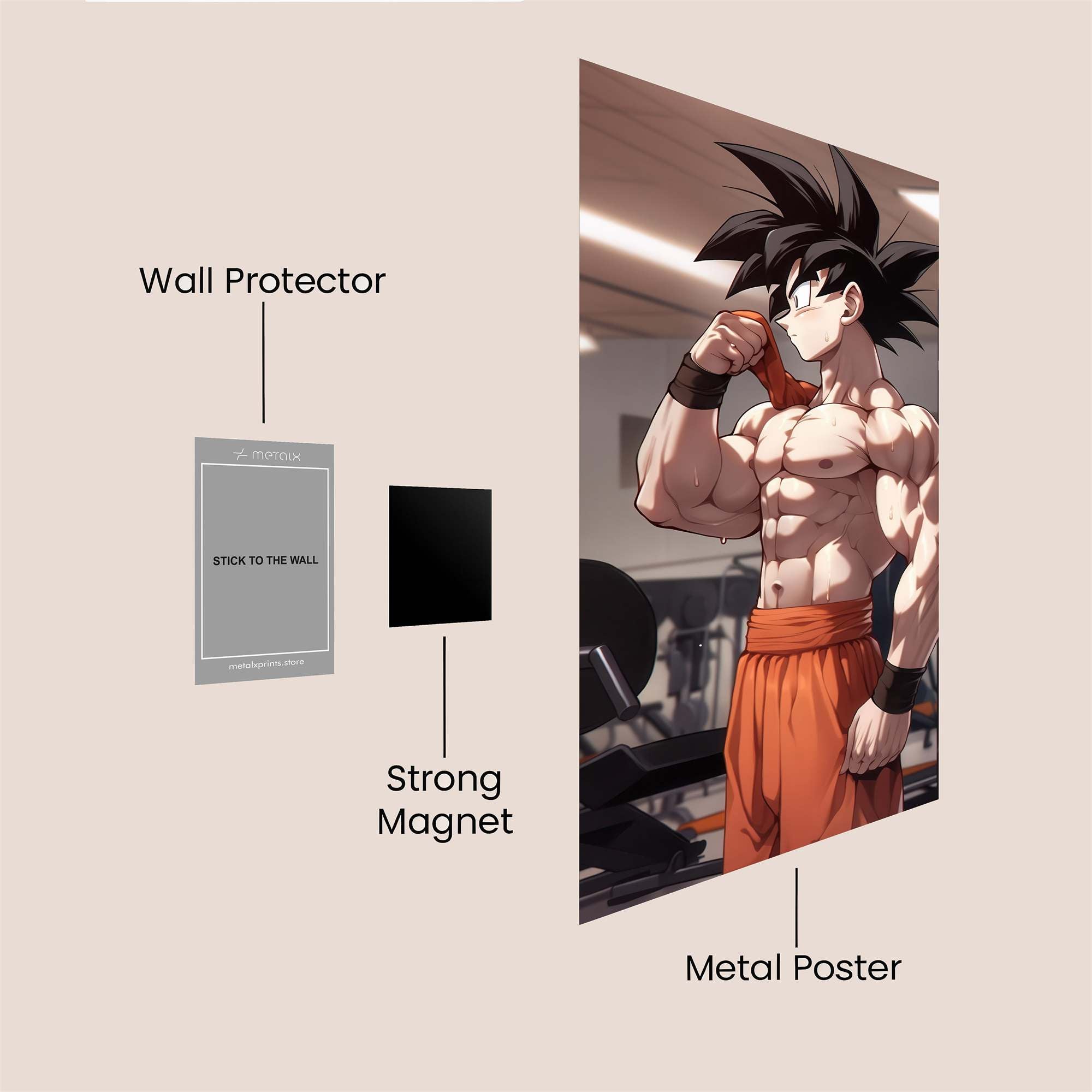 Goku Powerburst Safe Wall Magnetic / M
