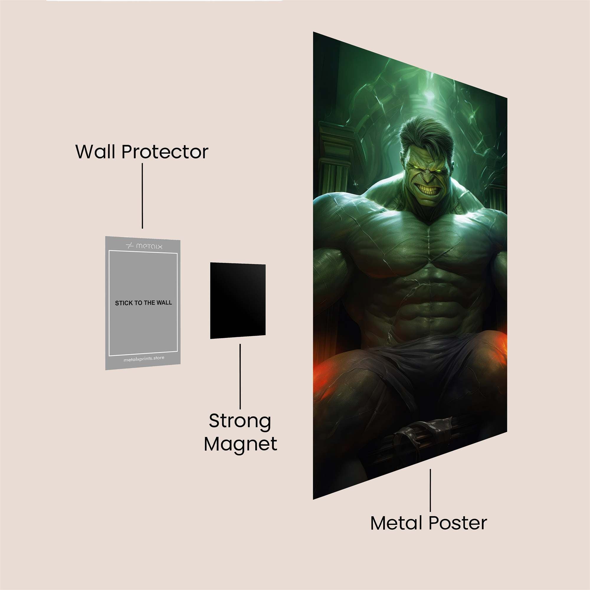 Hulk Fury Safe Wall Magnetic / M