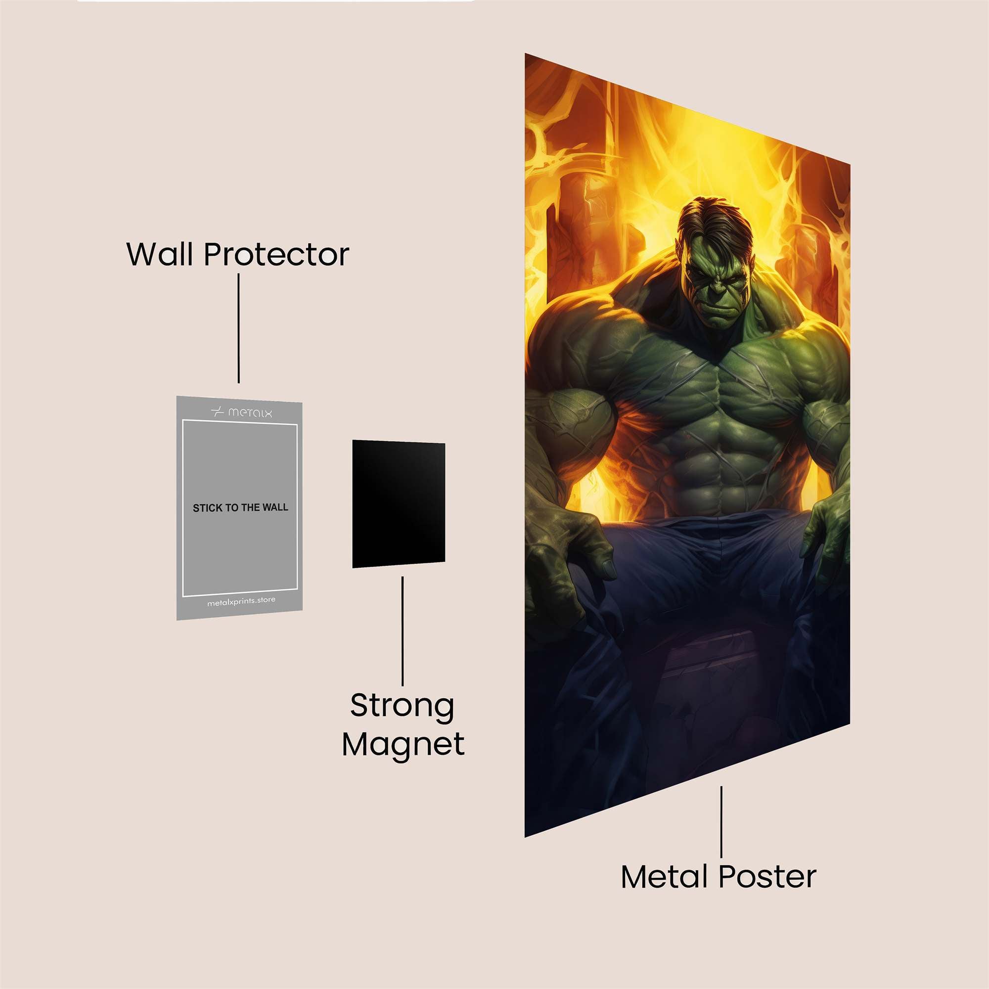 Hulk Conflagration Safe Wall Magnetic / M