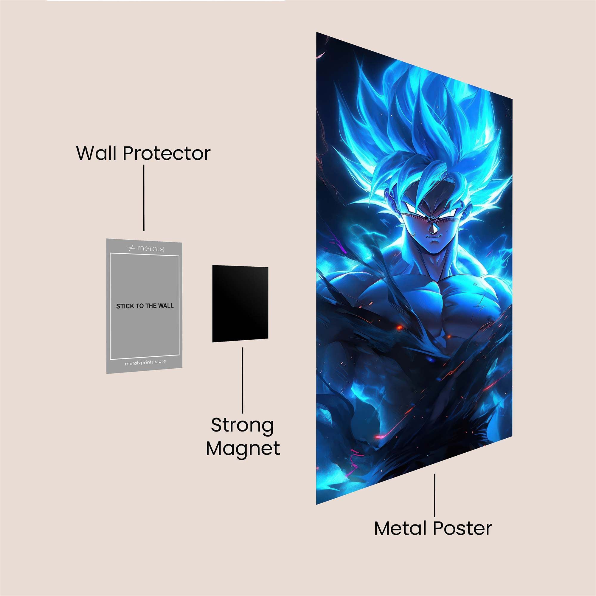 Saiyan Blaze Safe Wall Magnetic / M