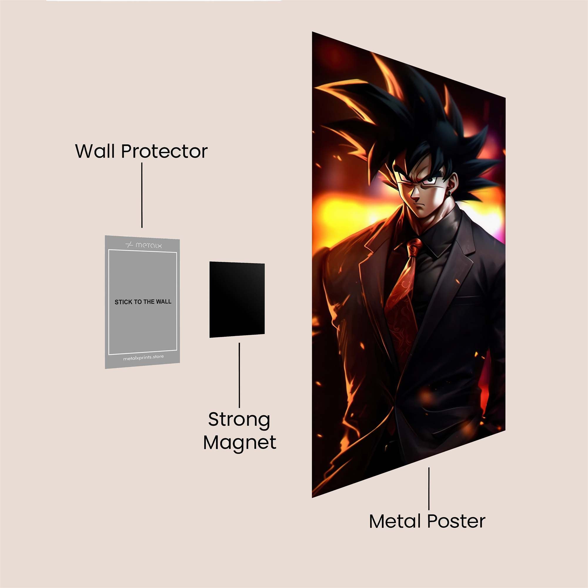 Saiyan Sophistication Safe Wall Magnetic / M