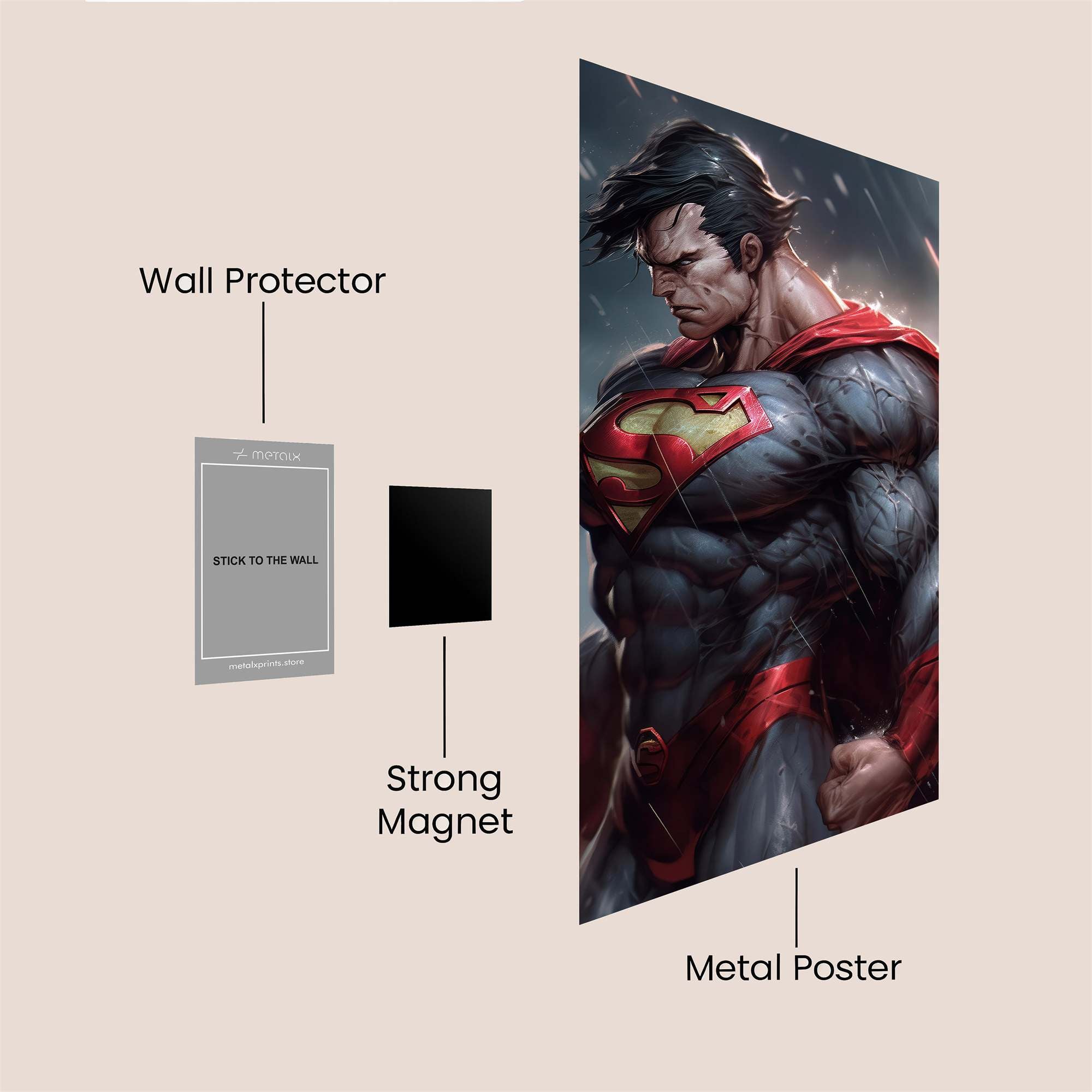Superman Resolve Safe Wall Magnetic / M