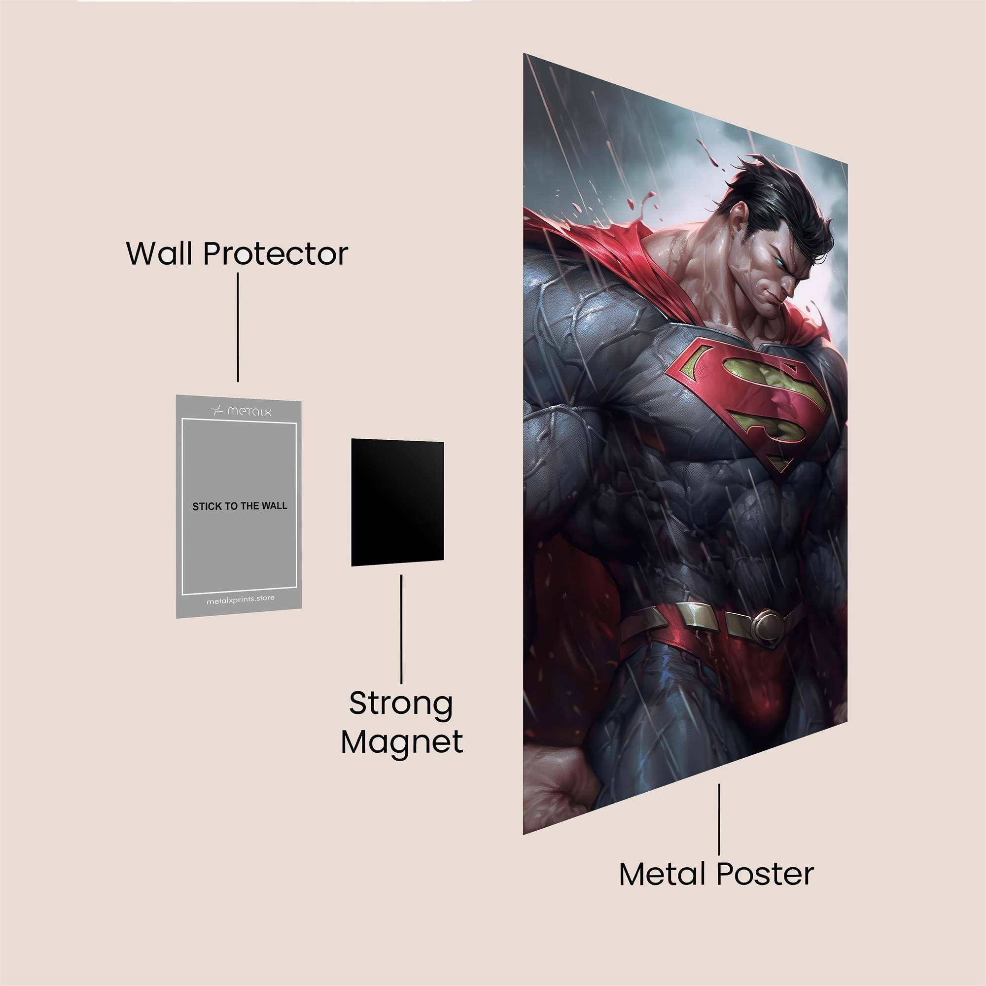 Superman Resolve Safe Wall Magnetic / M
