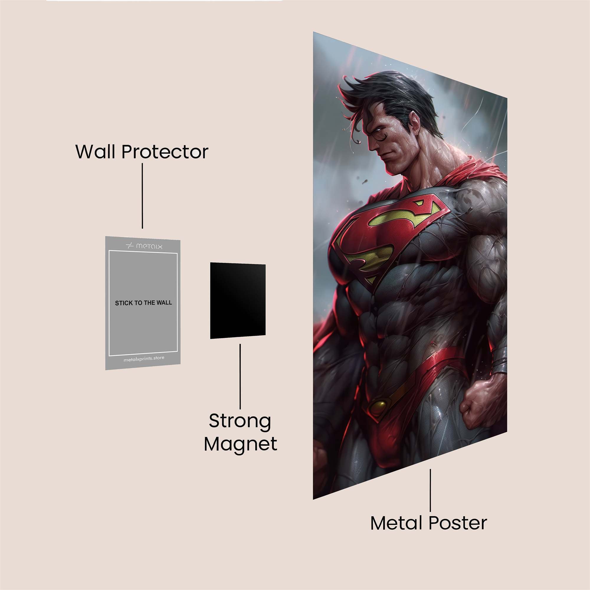 Superman Resolute Safe Wall Magnetic / M