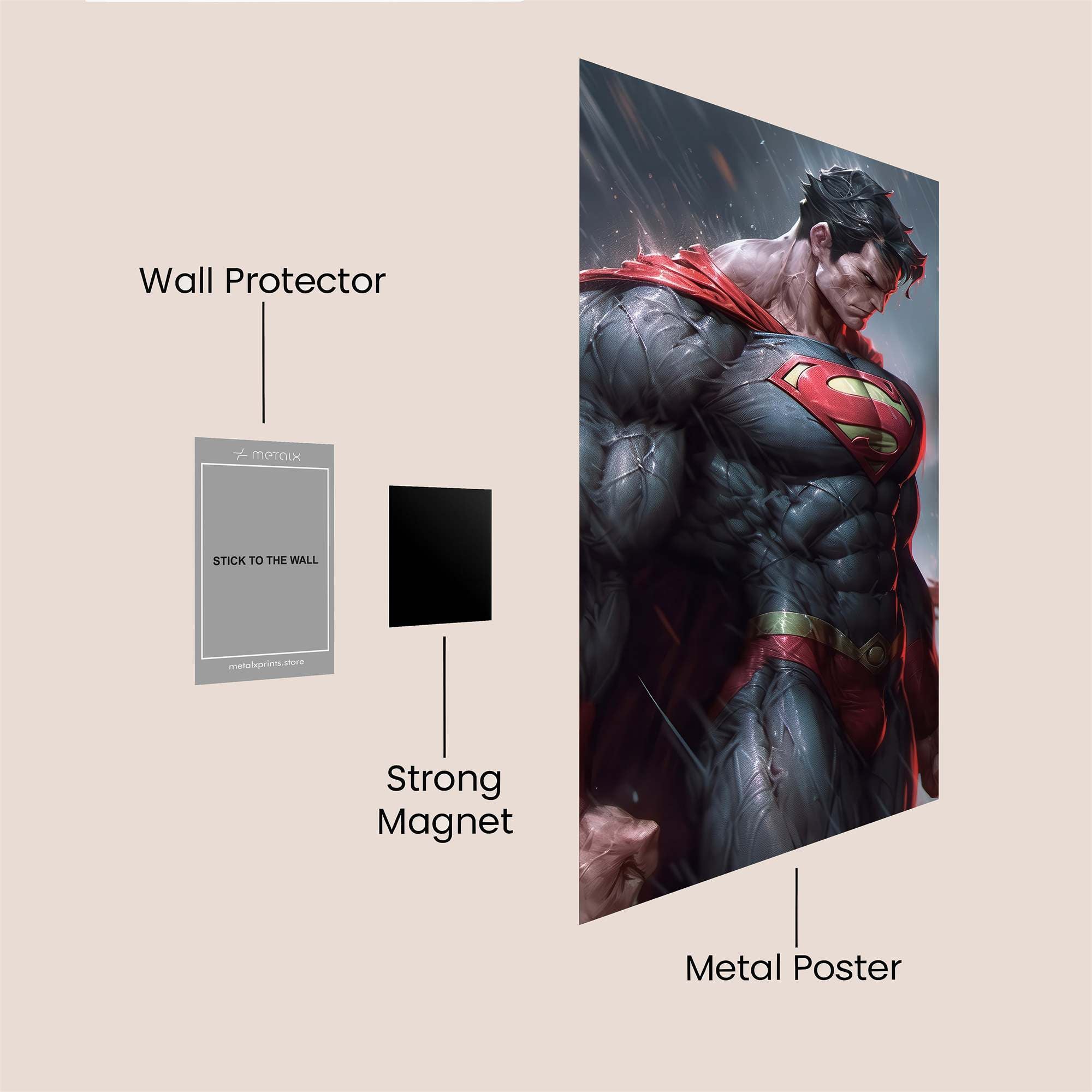 Superman Resolve Safe Wall Magnetic / M