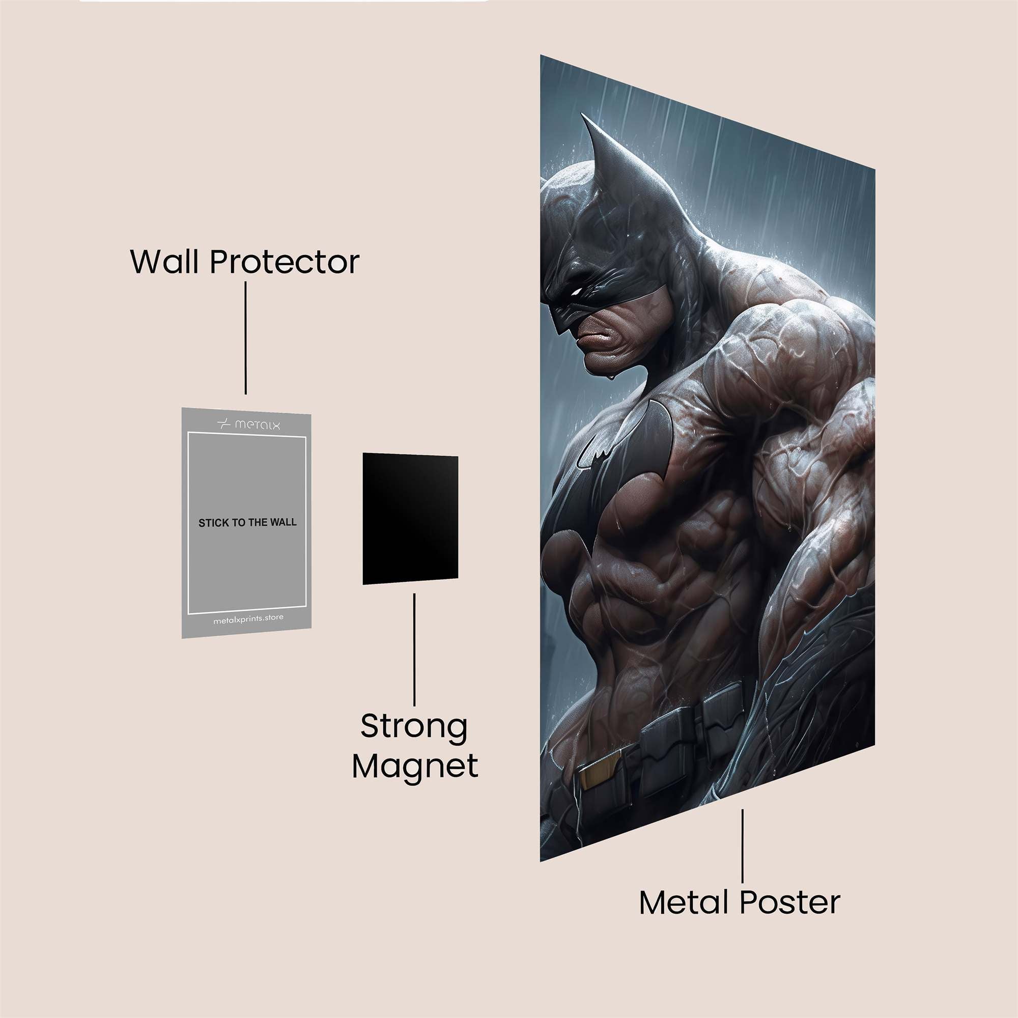 Batman Brooding Safe Wall Magnetic / M