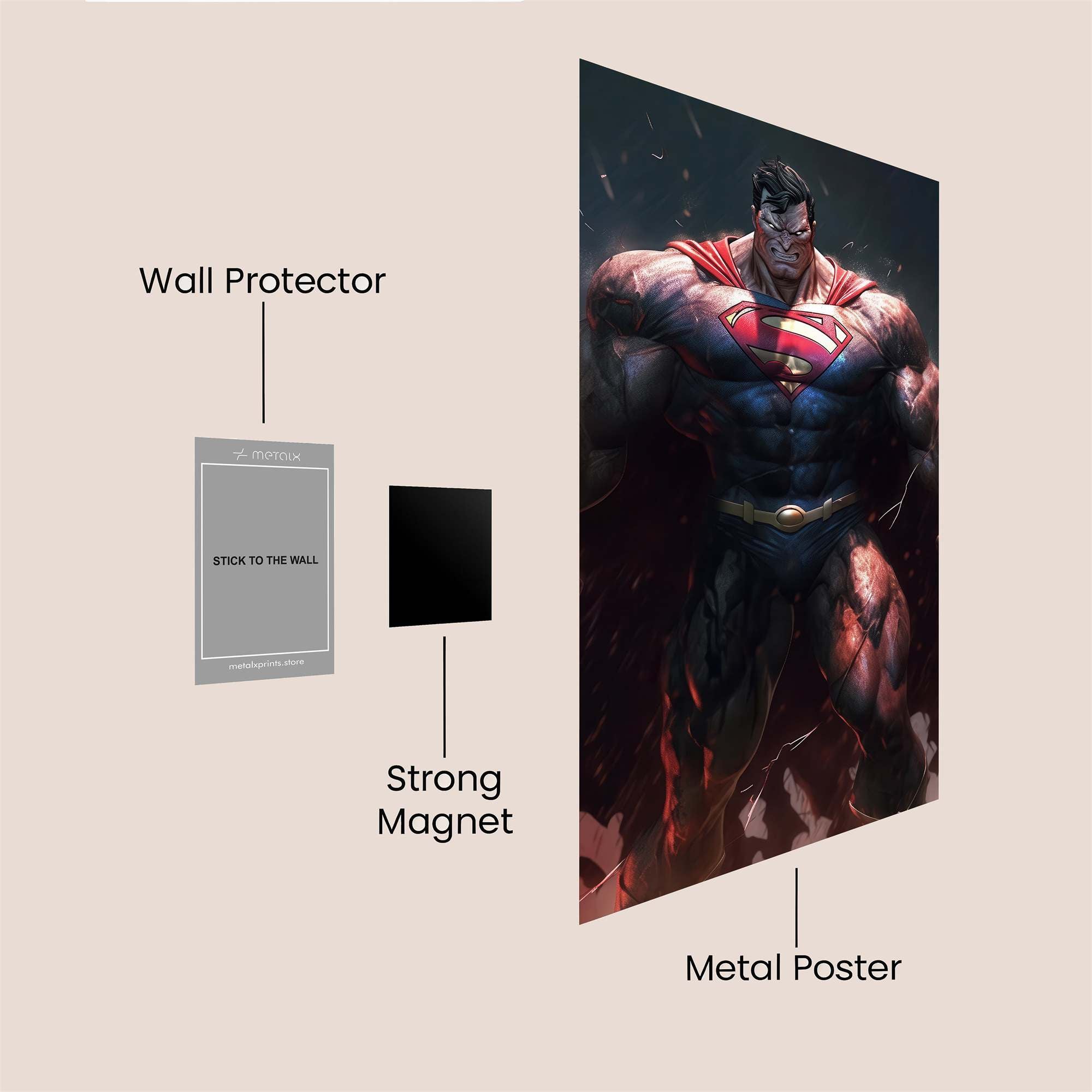 Superman Unyielding Safe Wall Magnetic / M