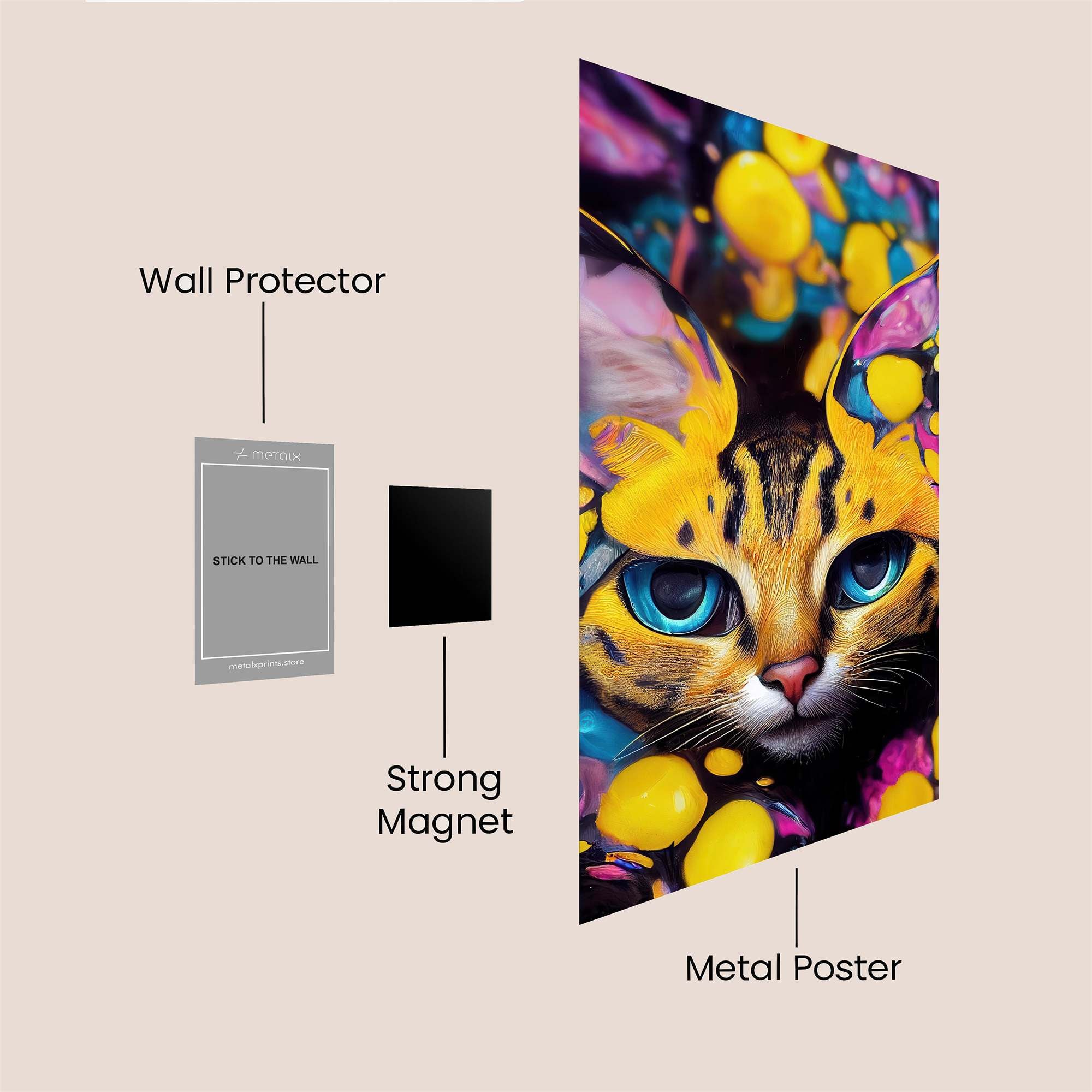 Vibrant Whiskers Safe Wall Magnetic / M