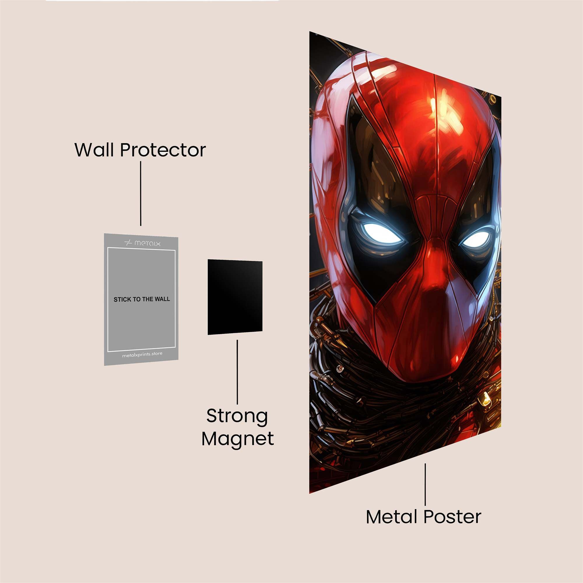 Deadpool Dazzle Safe Wall Magnetic / M