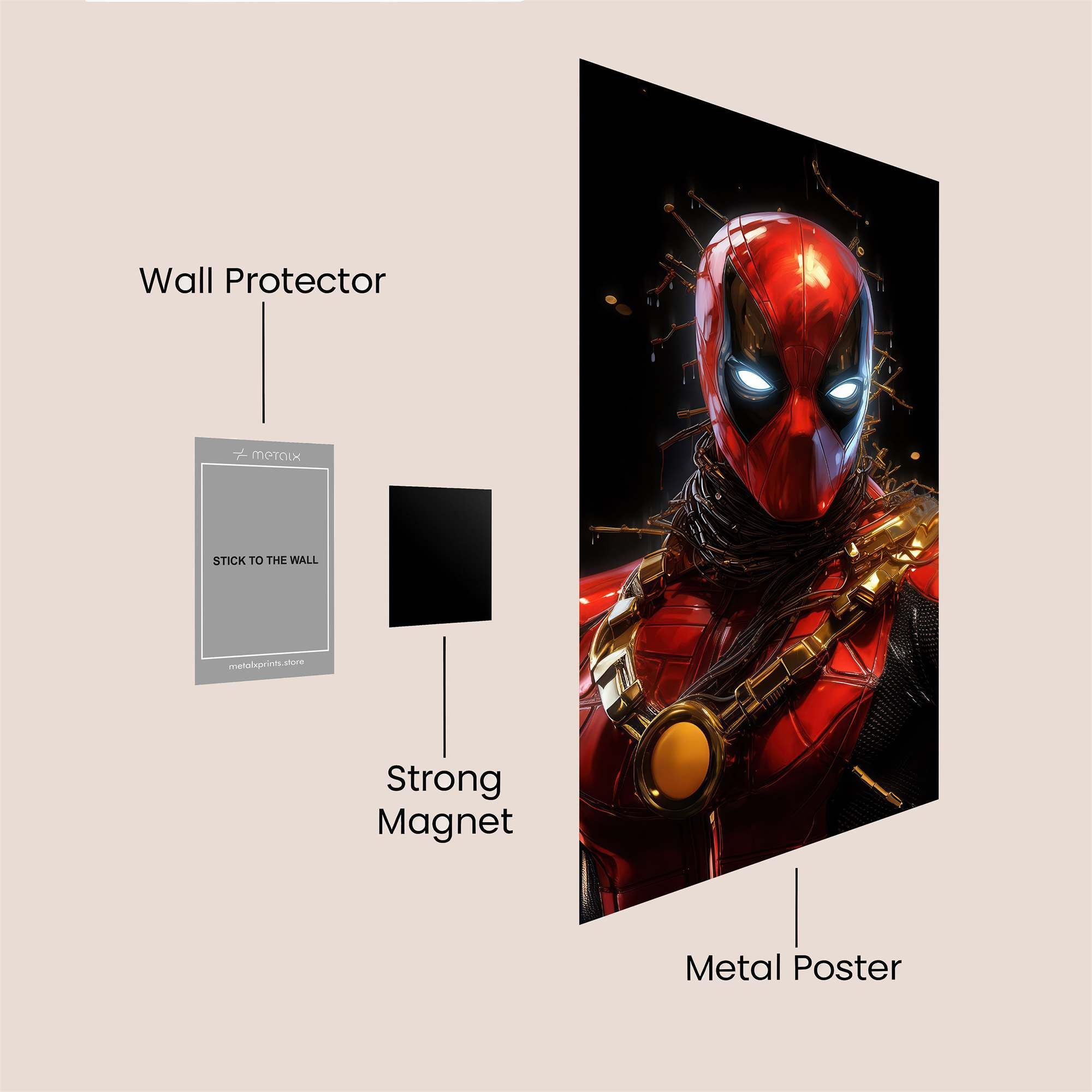 Spider-Man Illuminated Safe Wall Magnetic / M