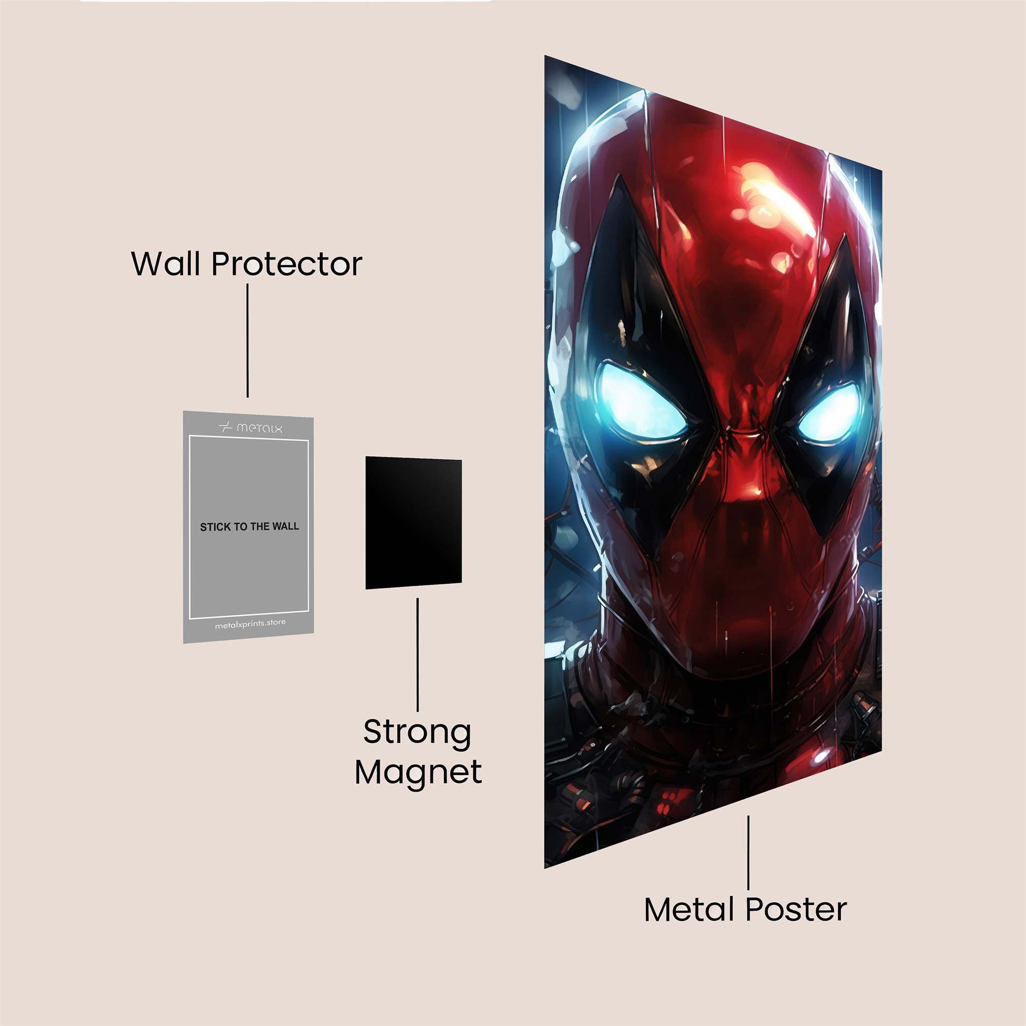 Deadpool Luminosity Safe Wall Magnetic / M